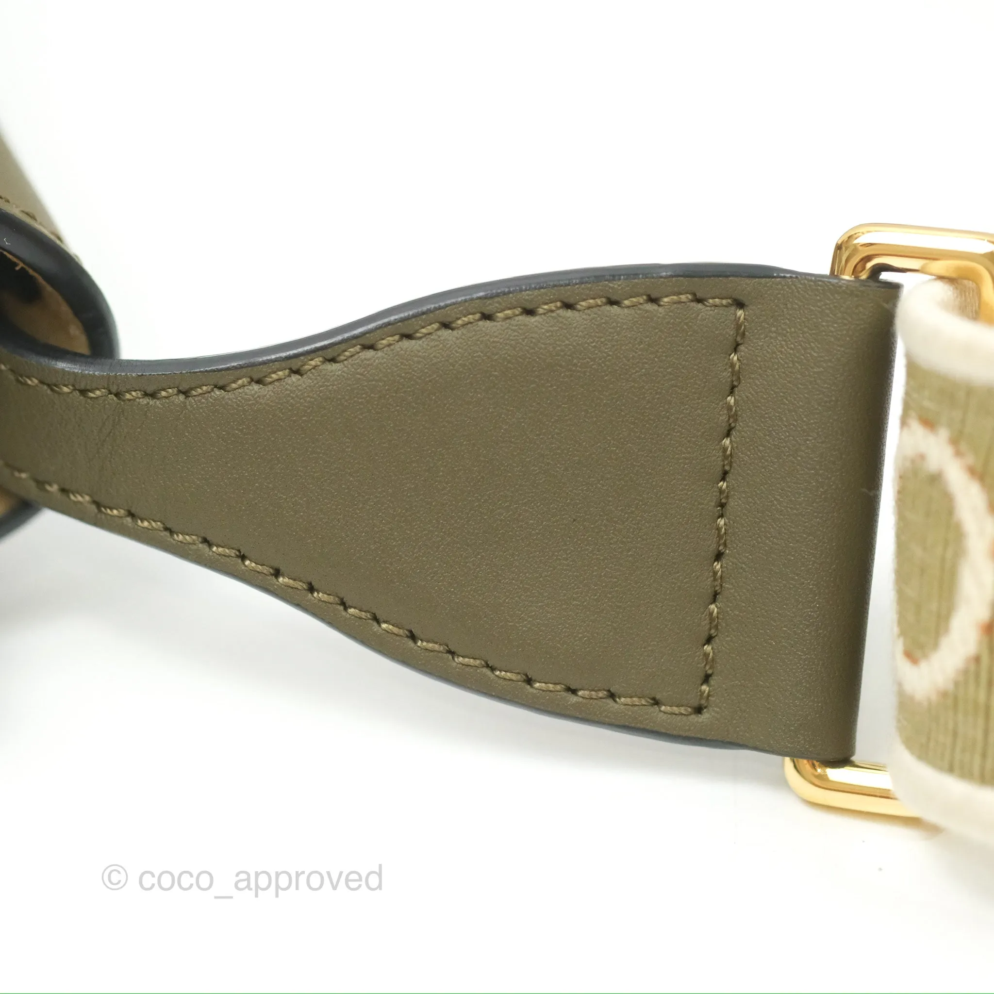 Loewe Mini Gate Dual Bag Soft Calfskin & Jacquard Strap Autumn Green