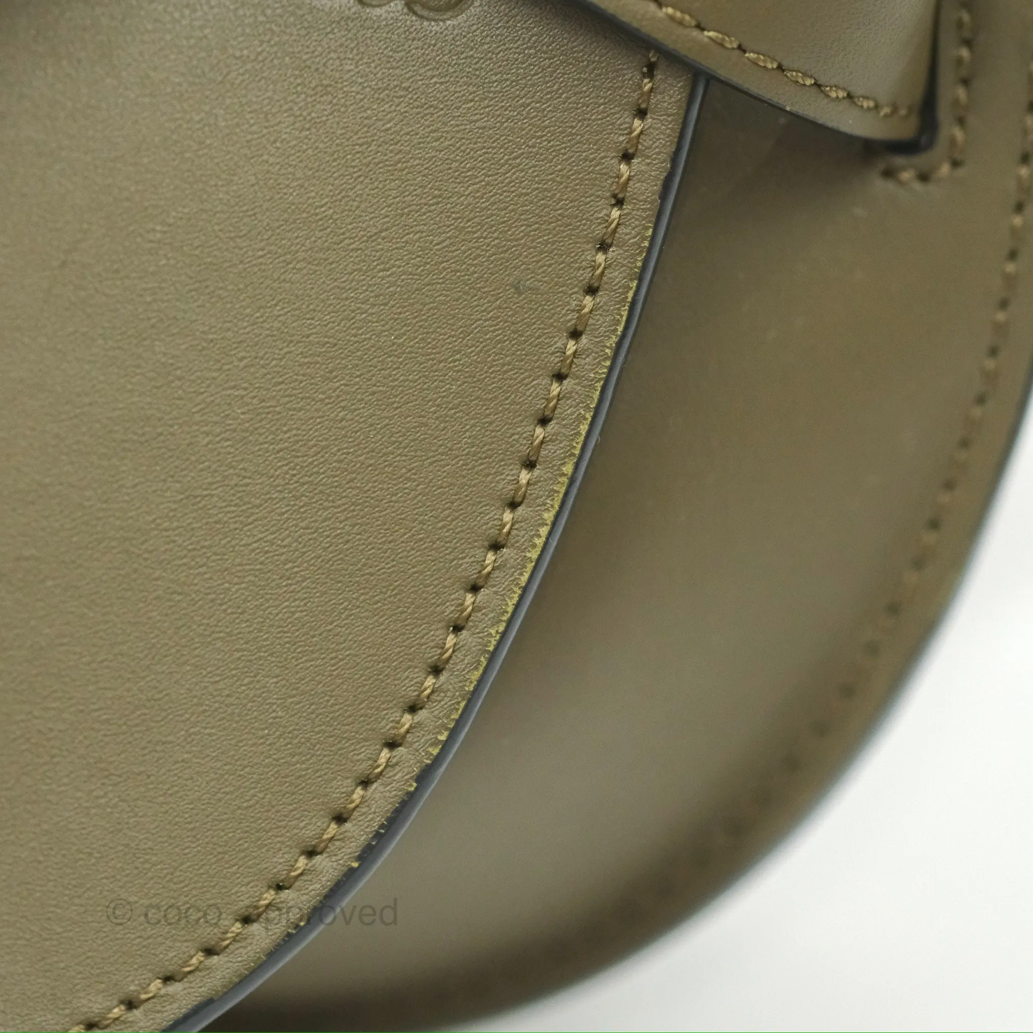 Loewe Mini Gate Dual Bag Soft Calfskin & Jacquard Strap Autumn Green