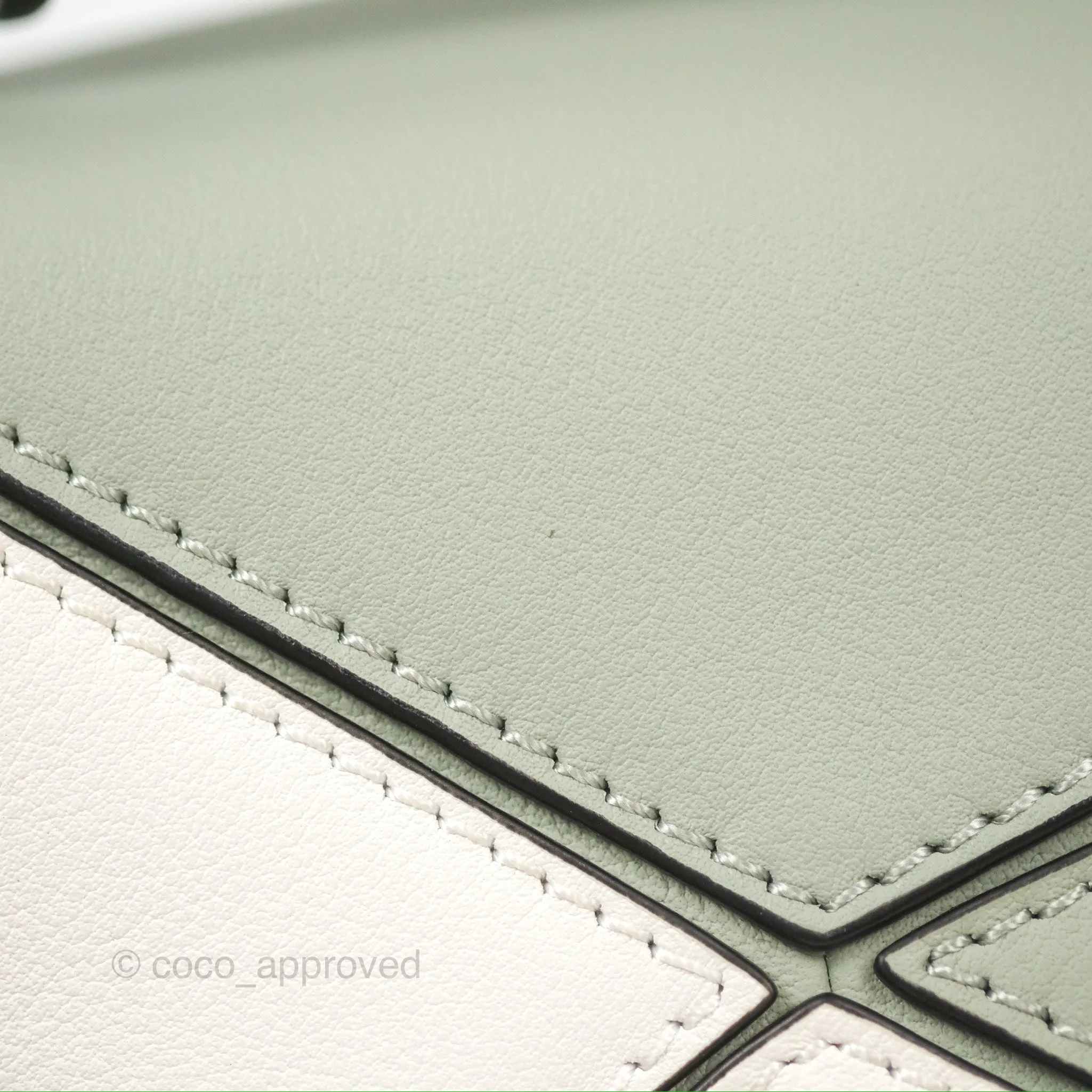 Loewe Mini Puzzle Bag Ash Green Calfskin