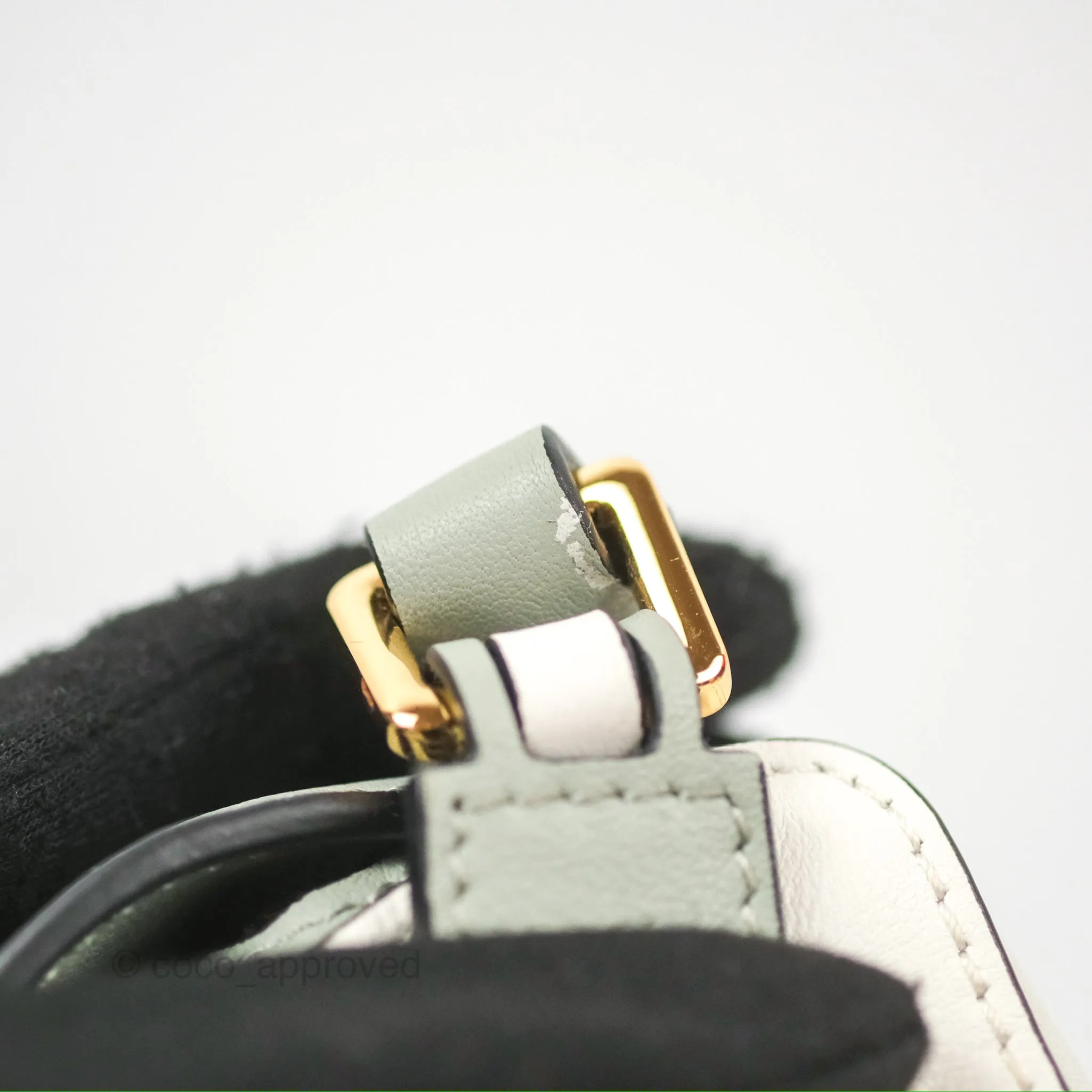 Loewe Mini Puzzle Bag Ash Green Calfskin