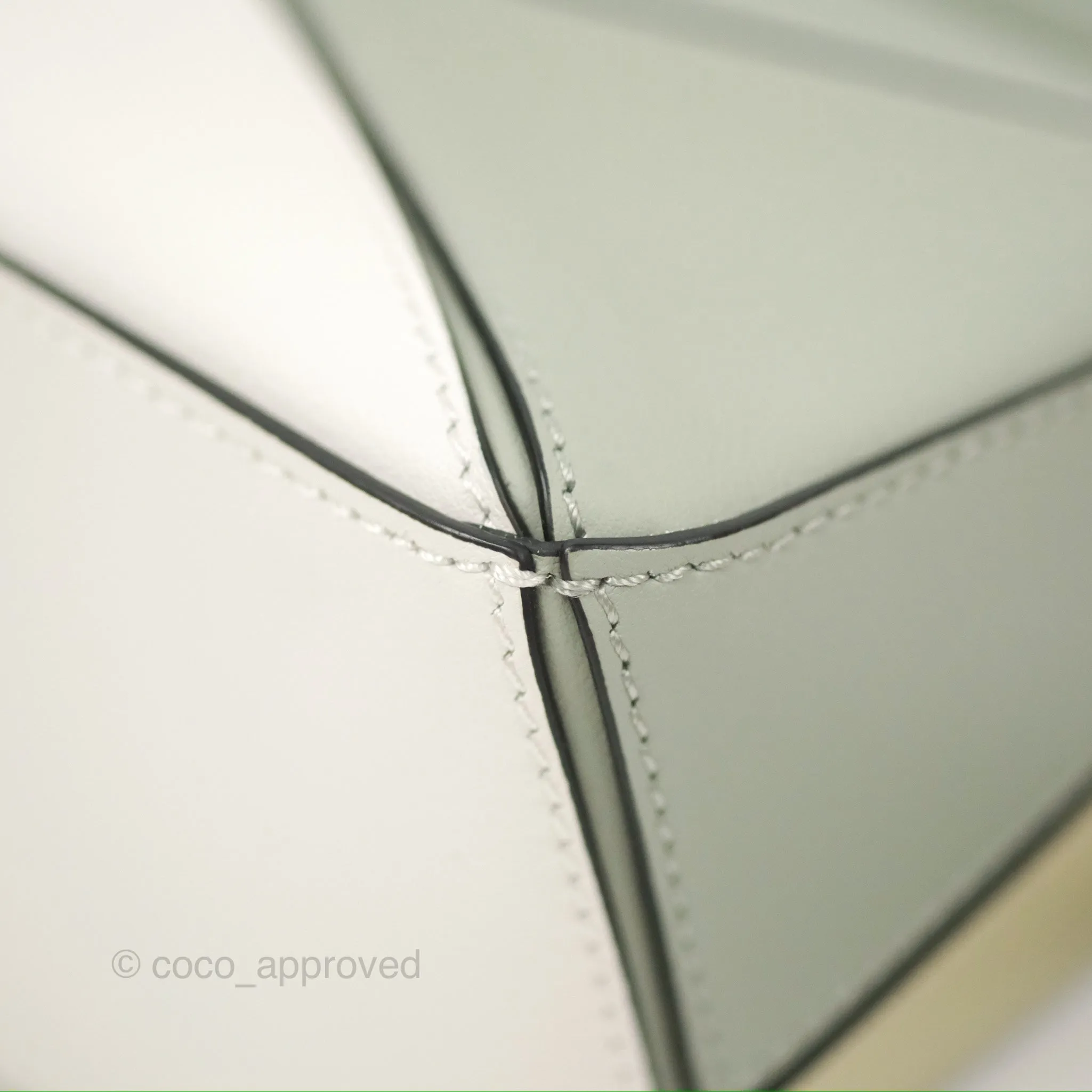 Loewe Mini Puzzle Bag Ash Green Calfskin