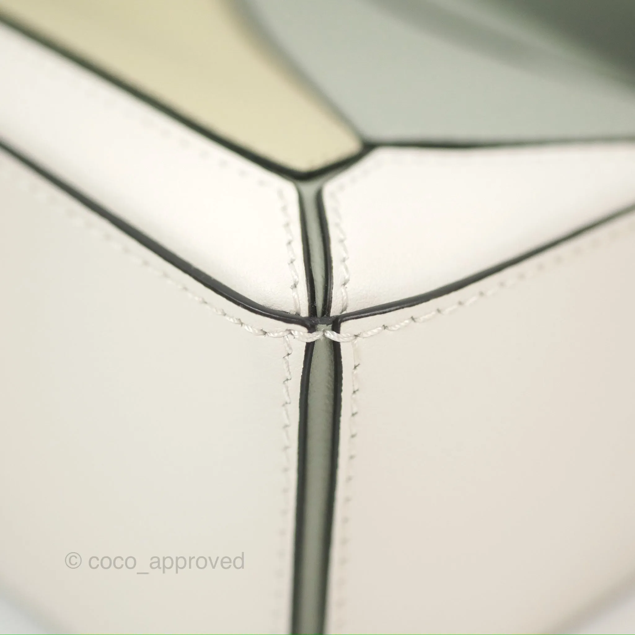 Loewe Mini Puzzle Bag Ash Green Calfskin