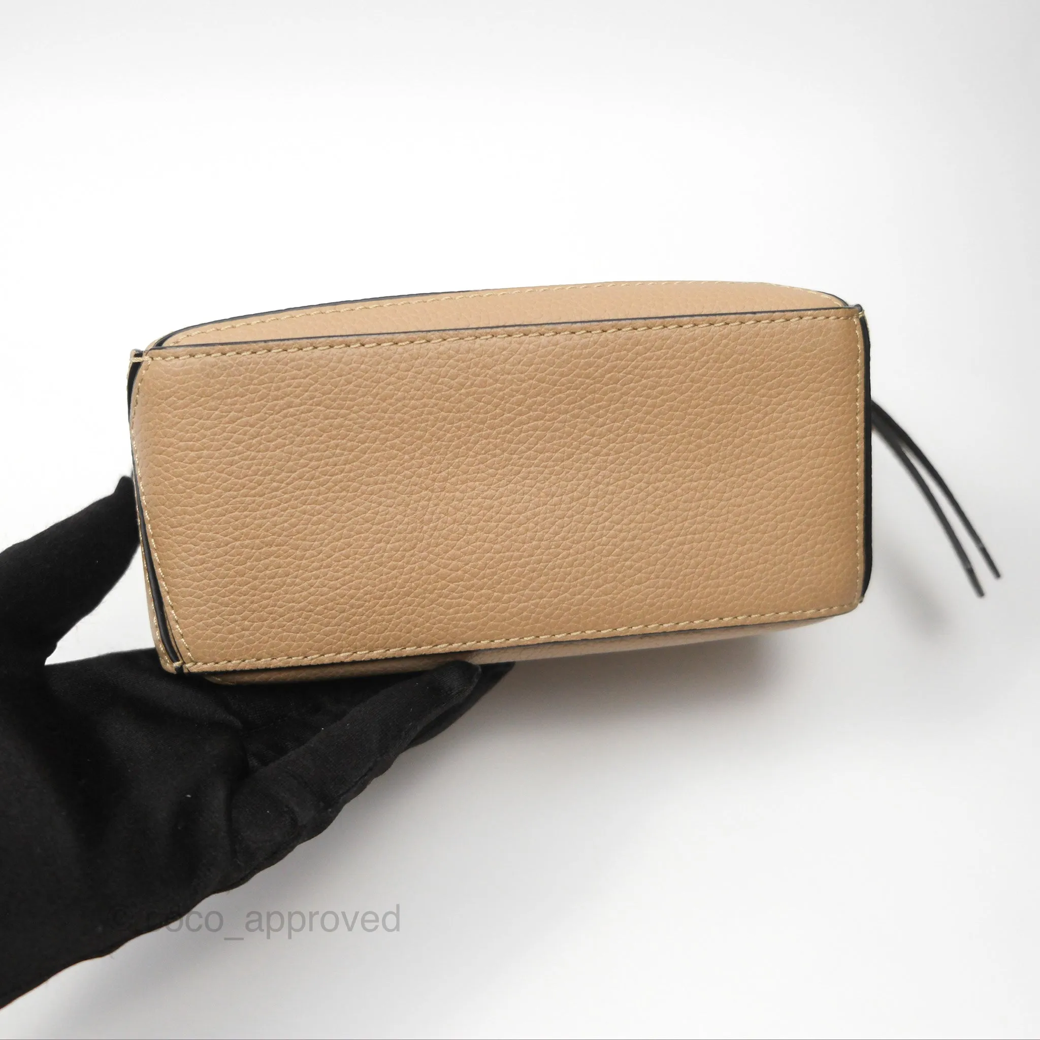 Loewe Mini Puzzle Bag Sand Calfskin Gold Hardware