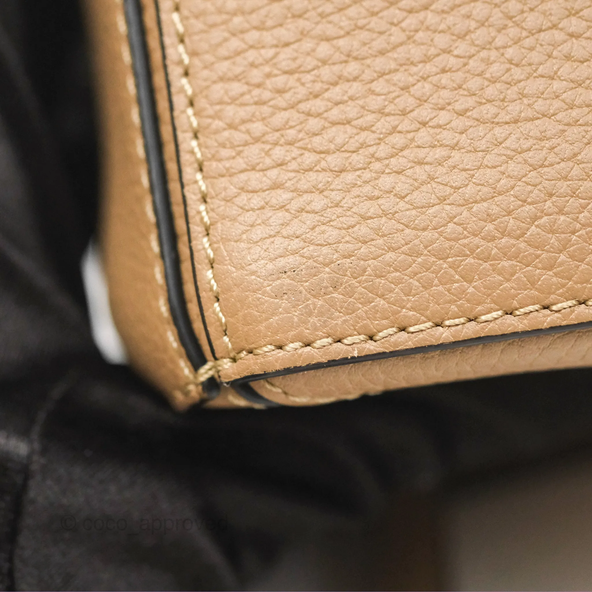Loewe Mini Puzzle Bag Sand Calfskin Gold Hardware