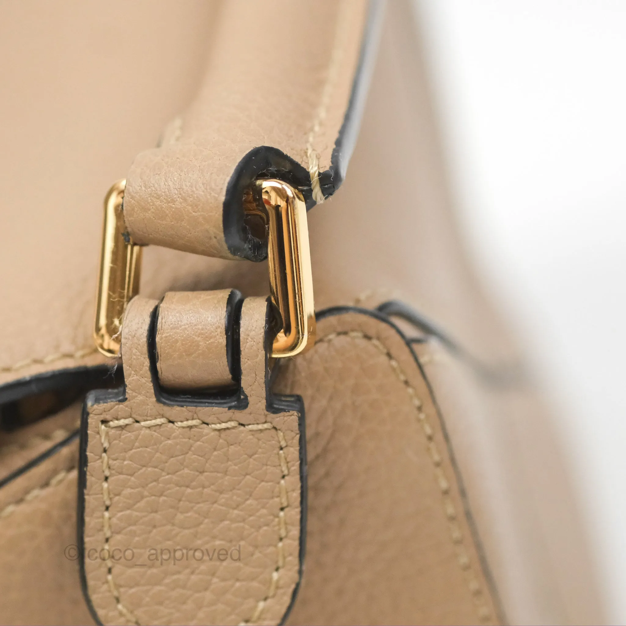 Loewe Mini Puzzle Bag Sand Calfskin Gold Hardware