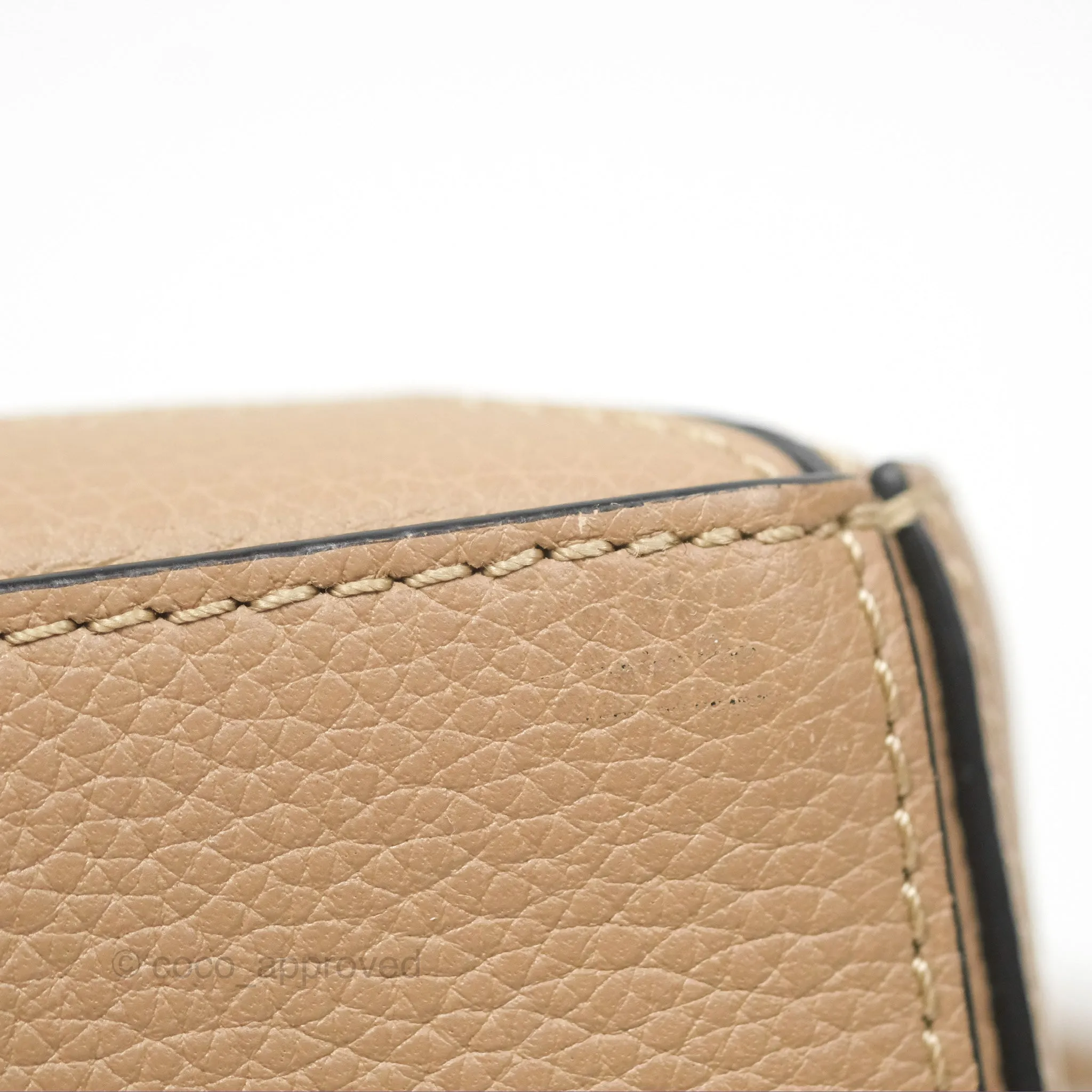 Loewe Mini Puzzle Bag Sand Calfskin Gold Hardware