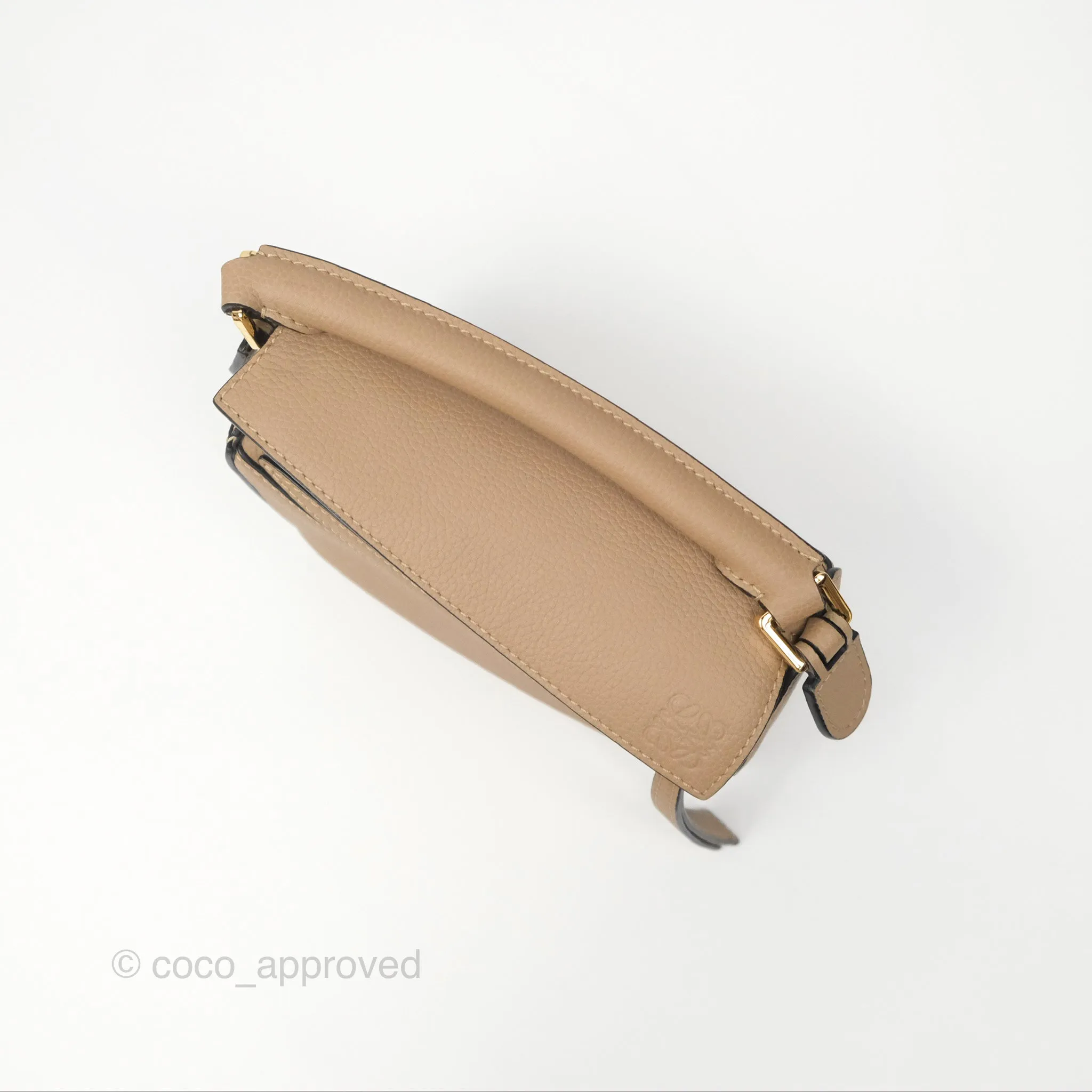 Loewe Mini Puzzle Bag Sand Calfskin Gold Hardware