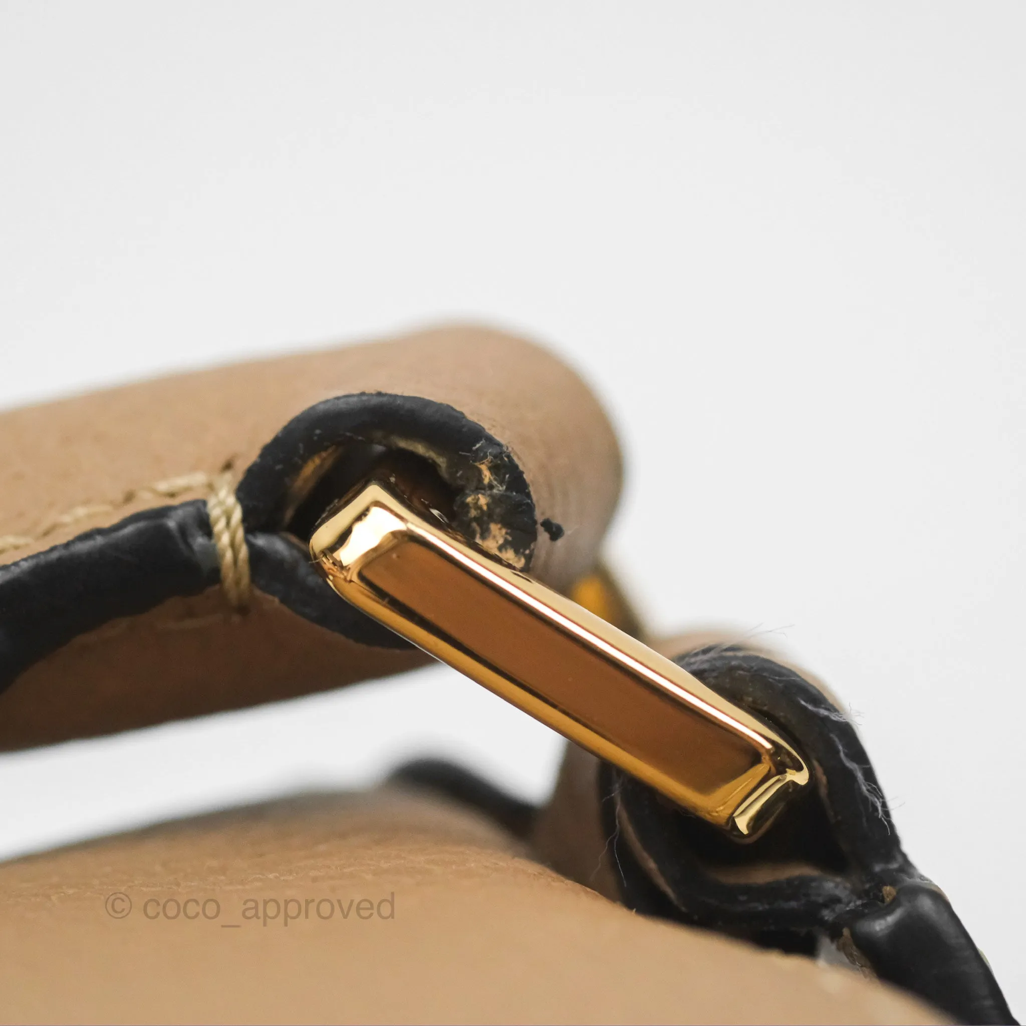 Loewe Mini Puzzle Bag Sand Calfskin Gold Hardware