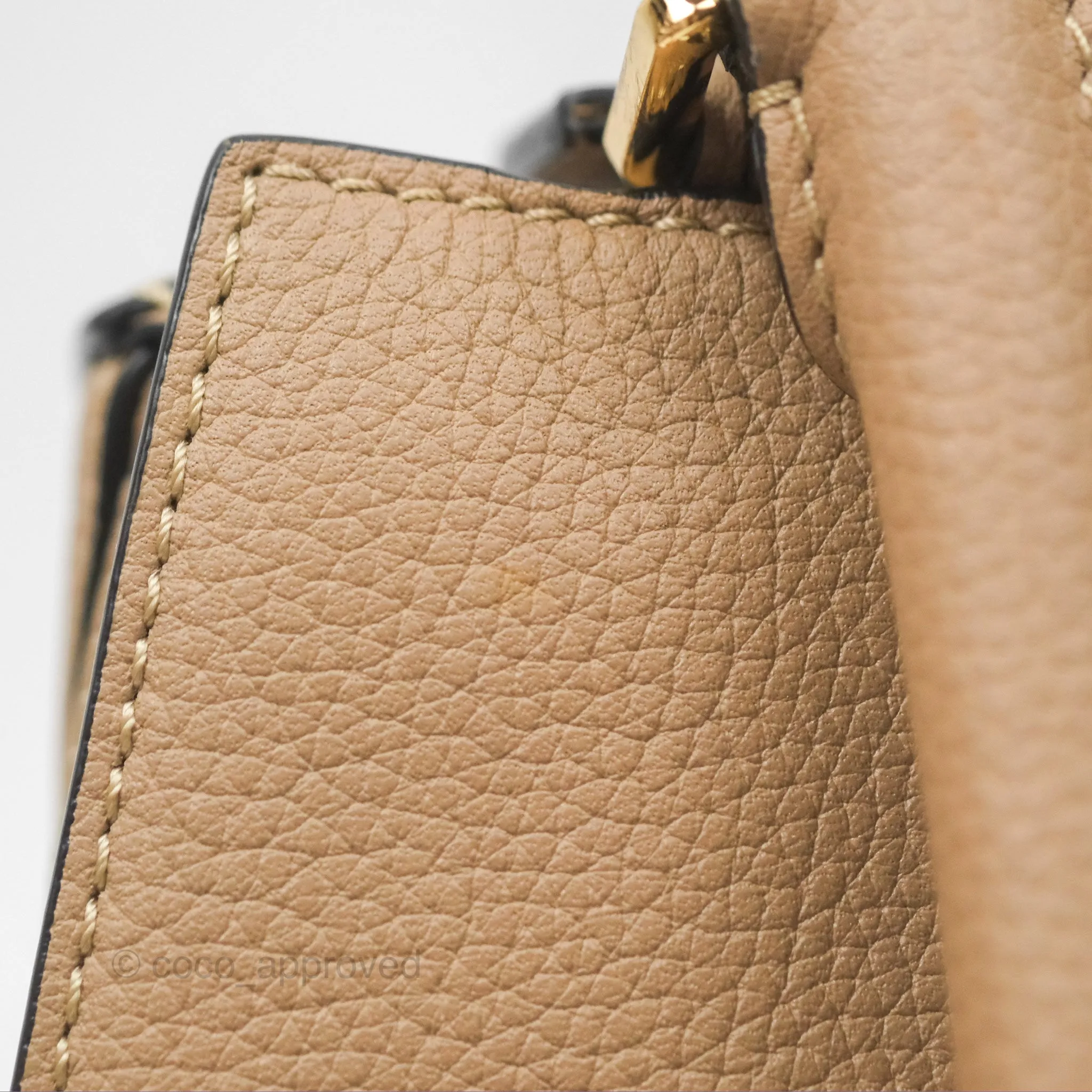 Loewe Mini Puzzle Bag Sand Calfskin Gold Hardware