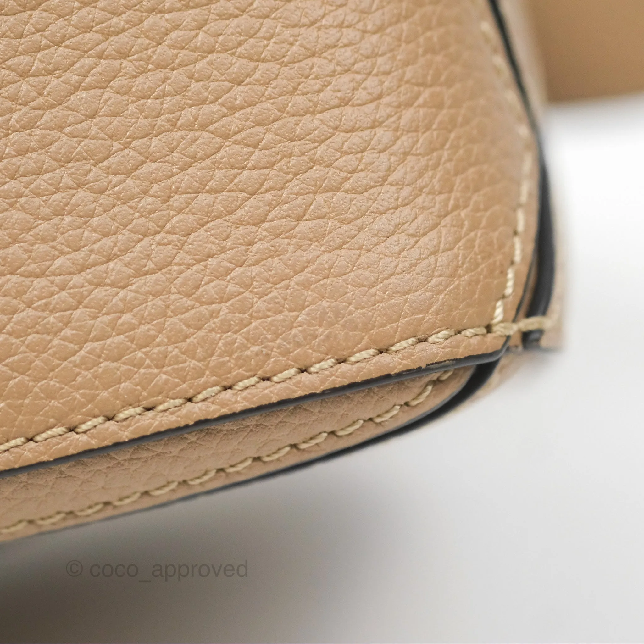 Loewe Mini Puzzle Bag Sand Calfskin Gold Hardware