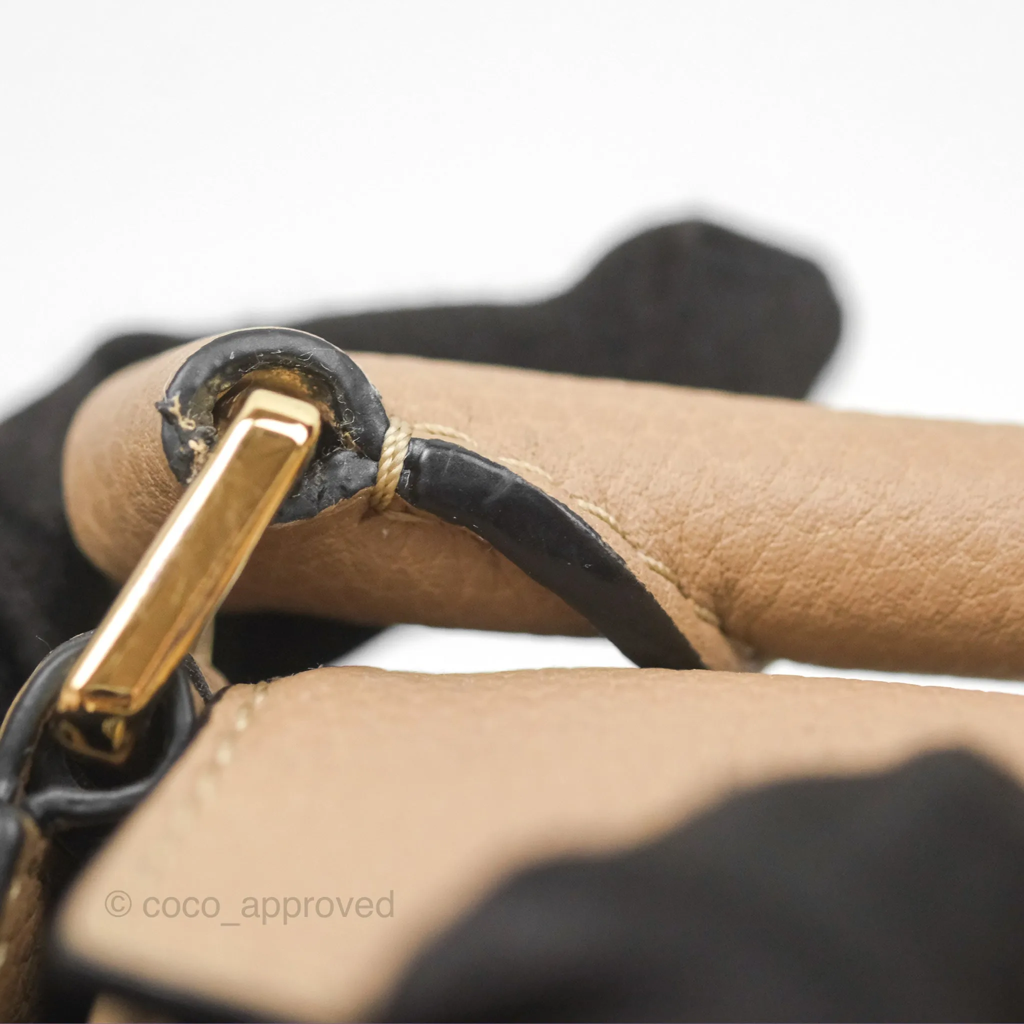 Loewe Mini Puzzle Bag Sand Calfskin Gold Hardware