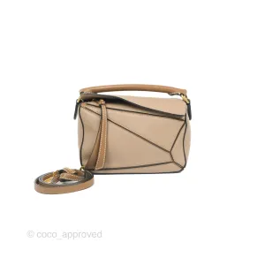 Loewe Mini Puzzle Bag Taupe Calfskin