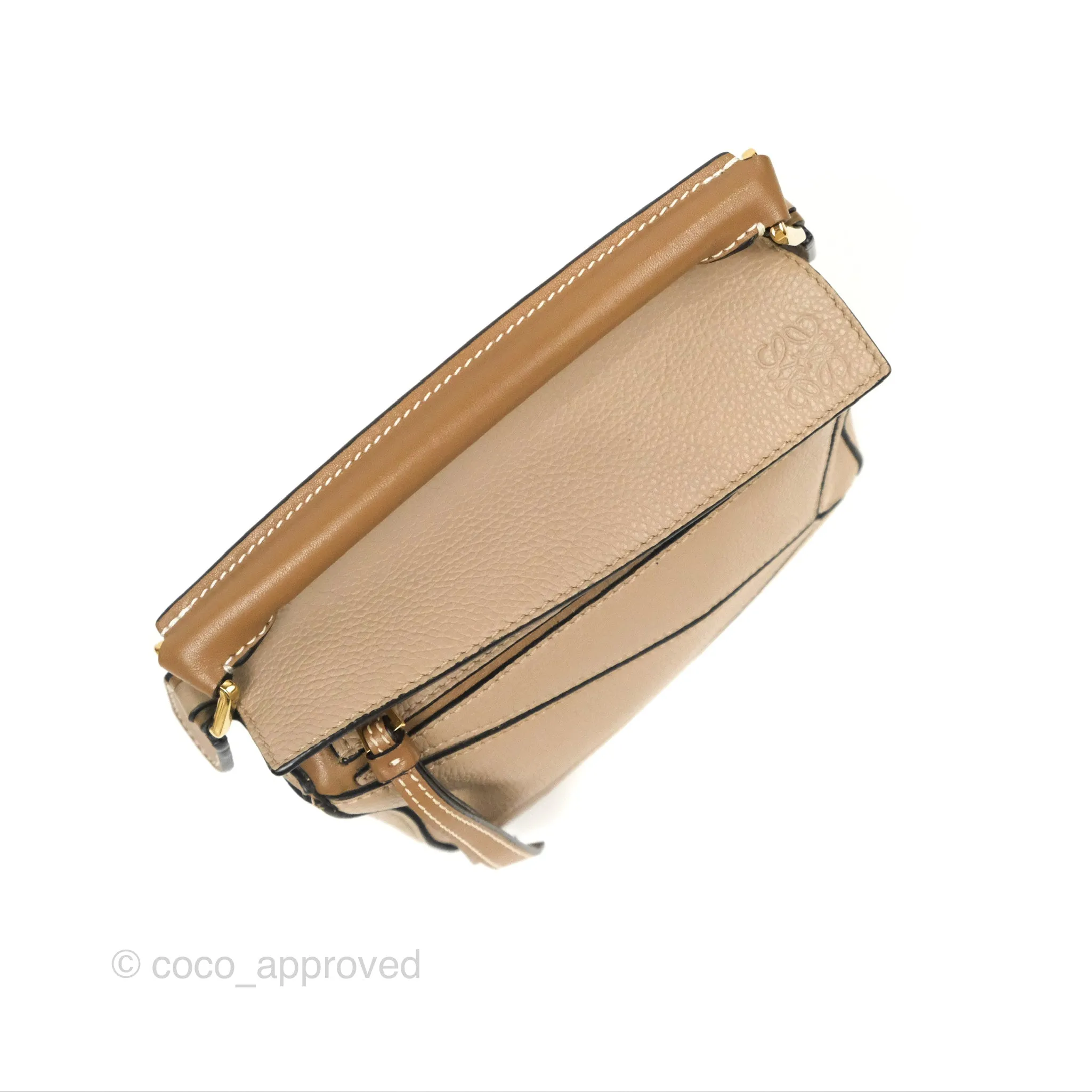 Loewe Mini Puzzle Bag Taupe Calfskin