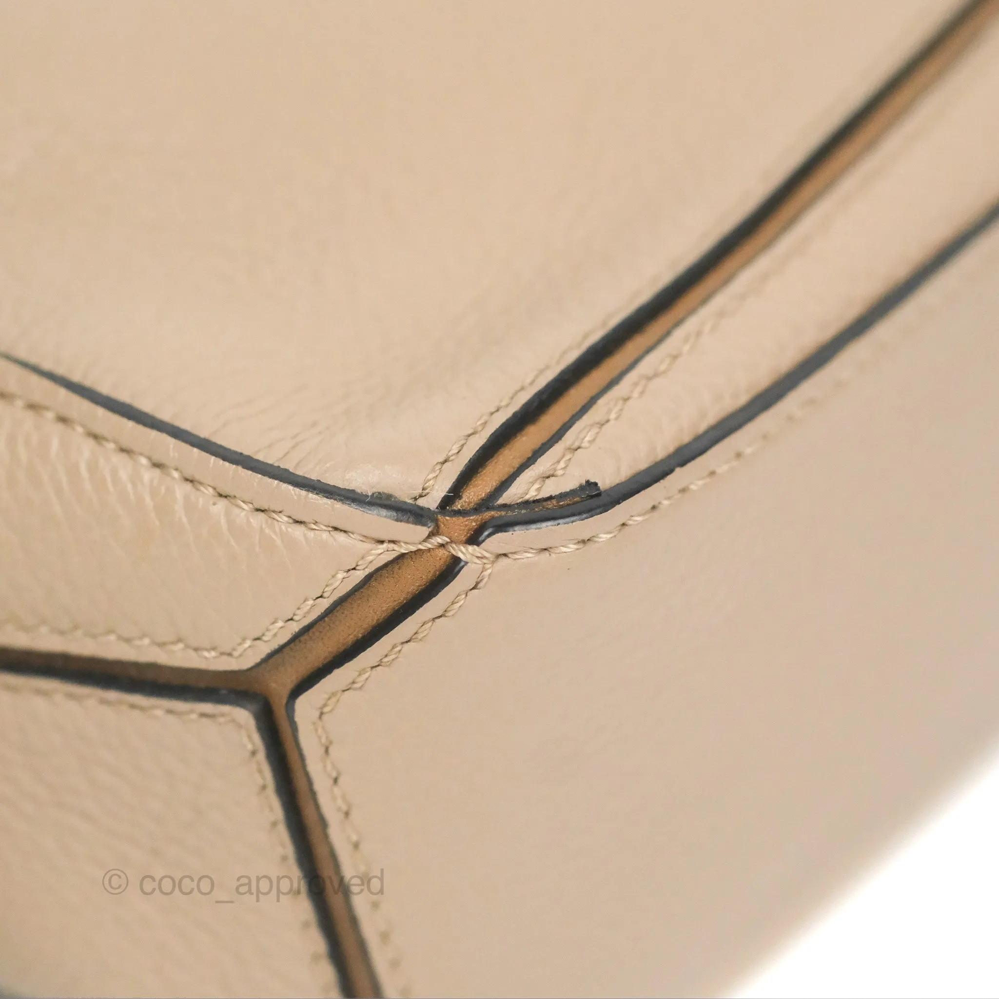 Loewe Mini Puzzle Bag Taupe Calfskin