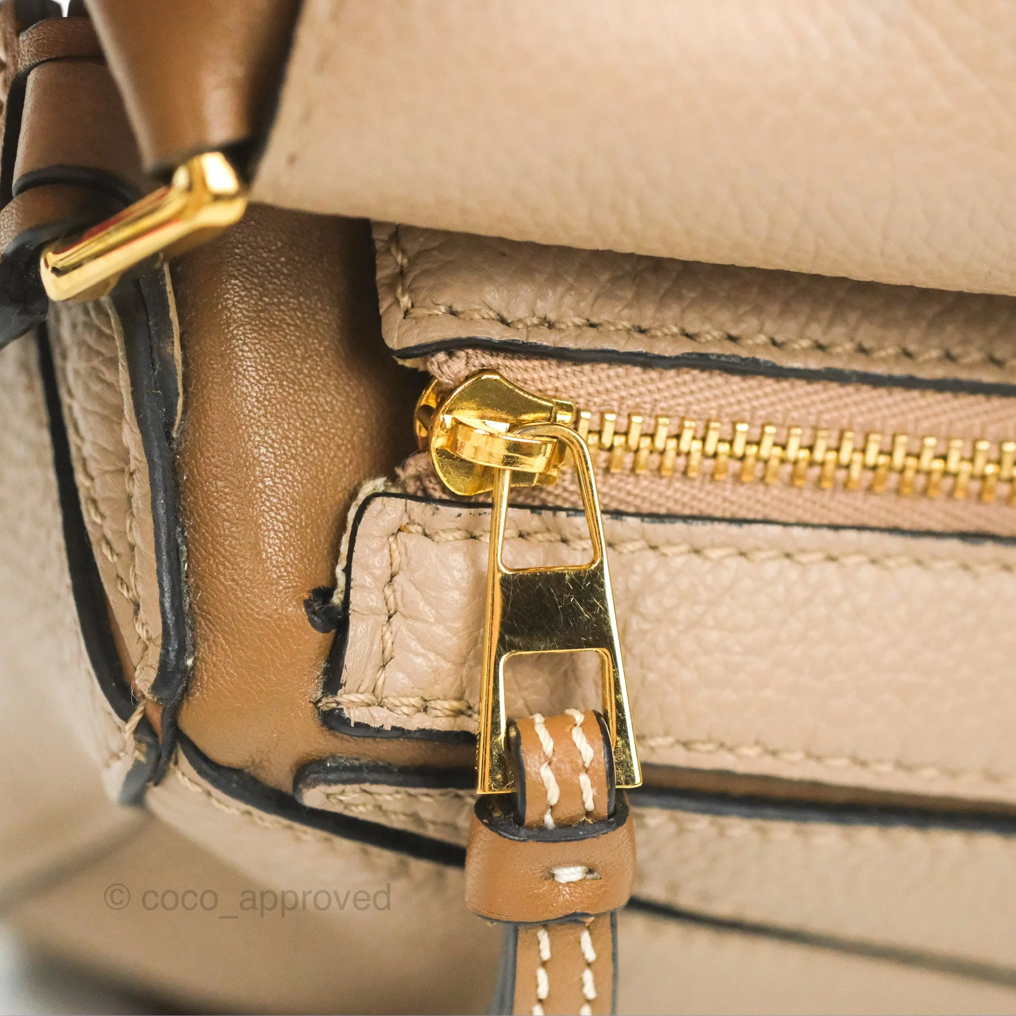 Loewe Mini Puzzle Bag Taupe Calfskin