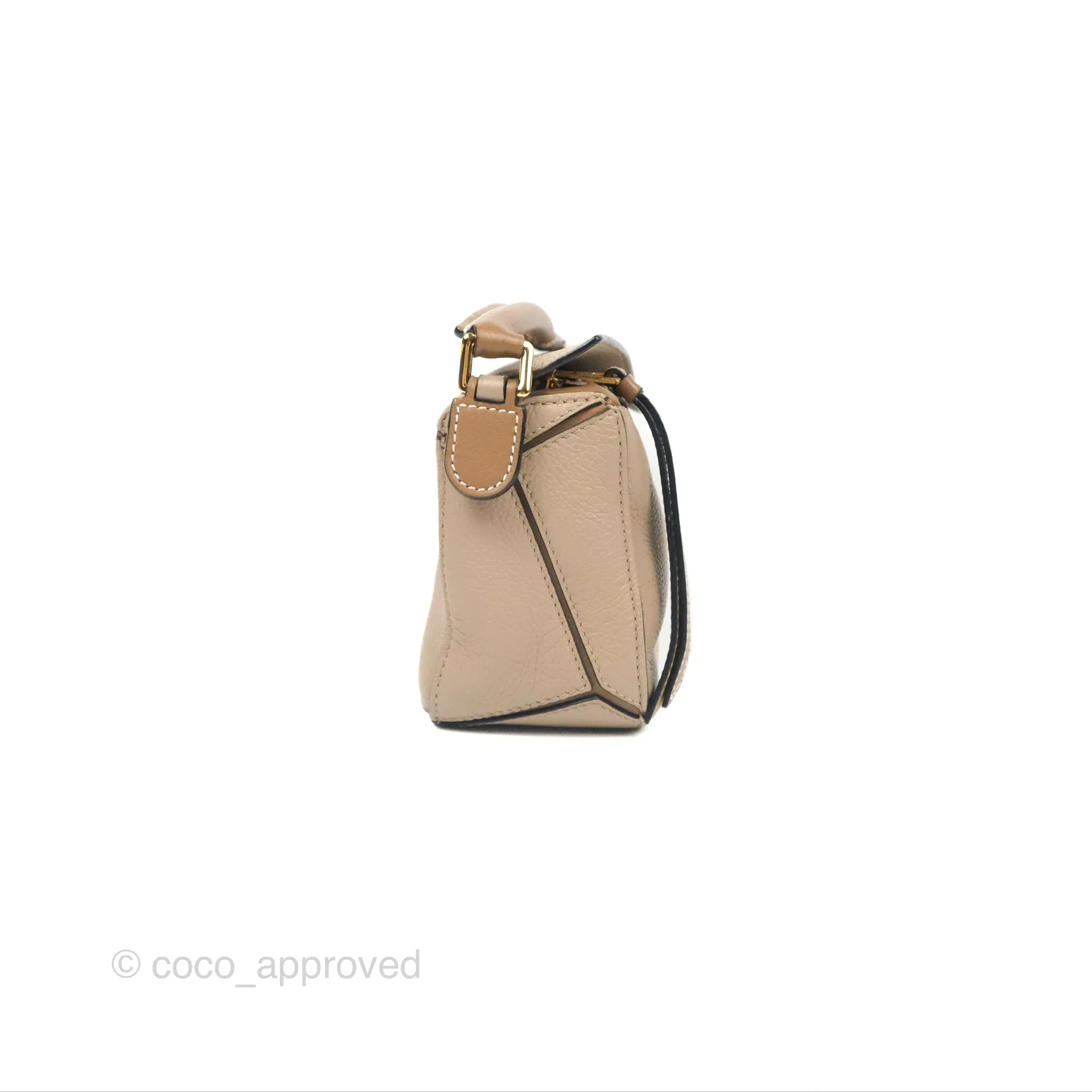 Loewe Mini Puzzle Bag Taupe Calfskin