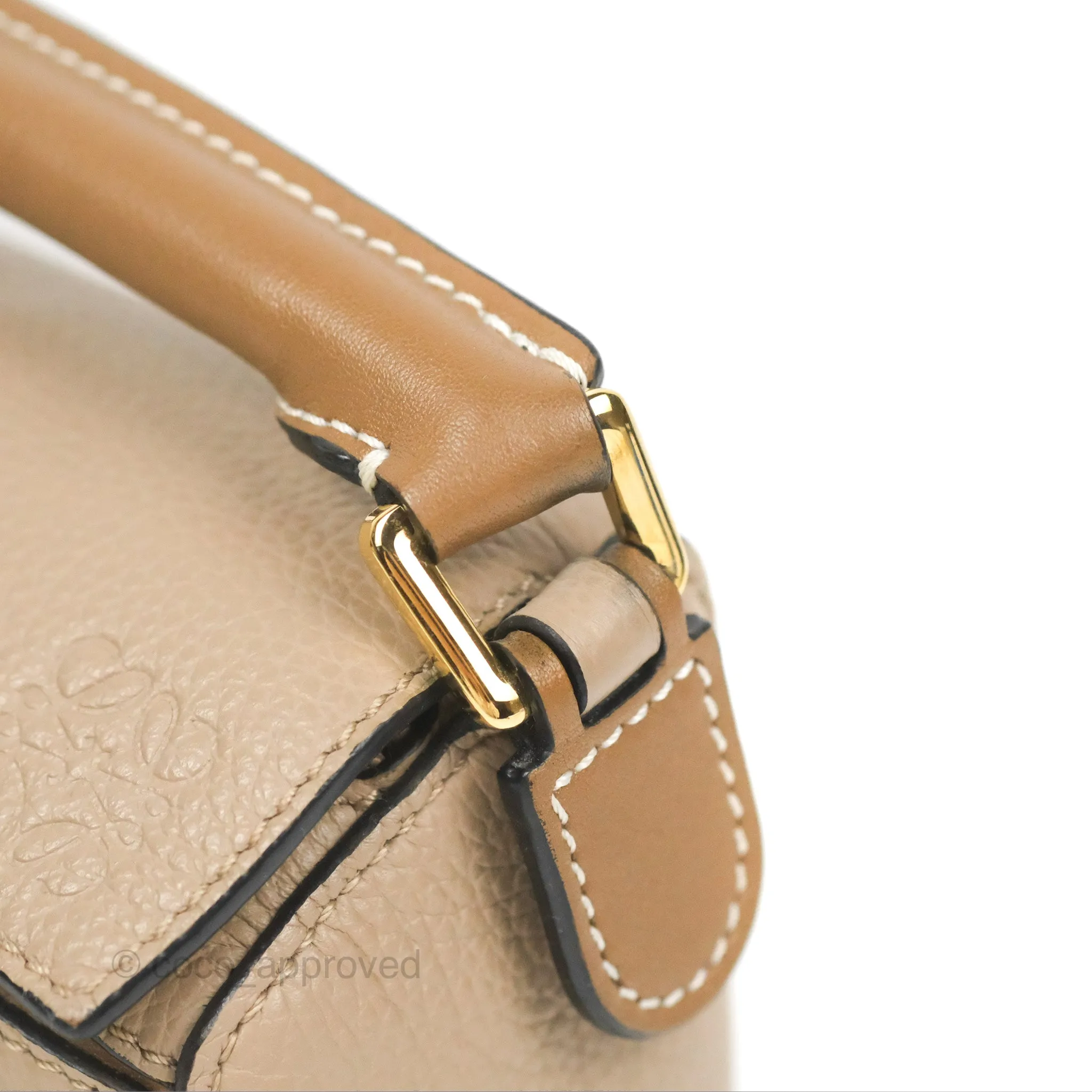 Loewe Mini Puzzle Bag Taupe Calfskin