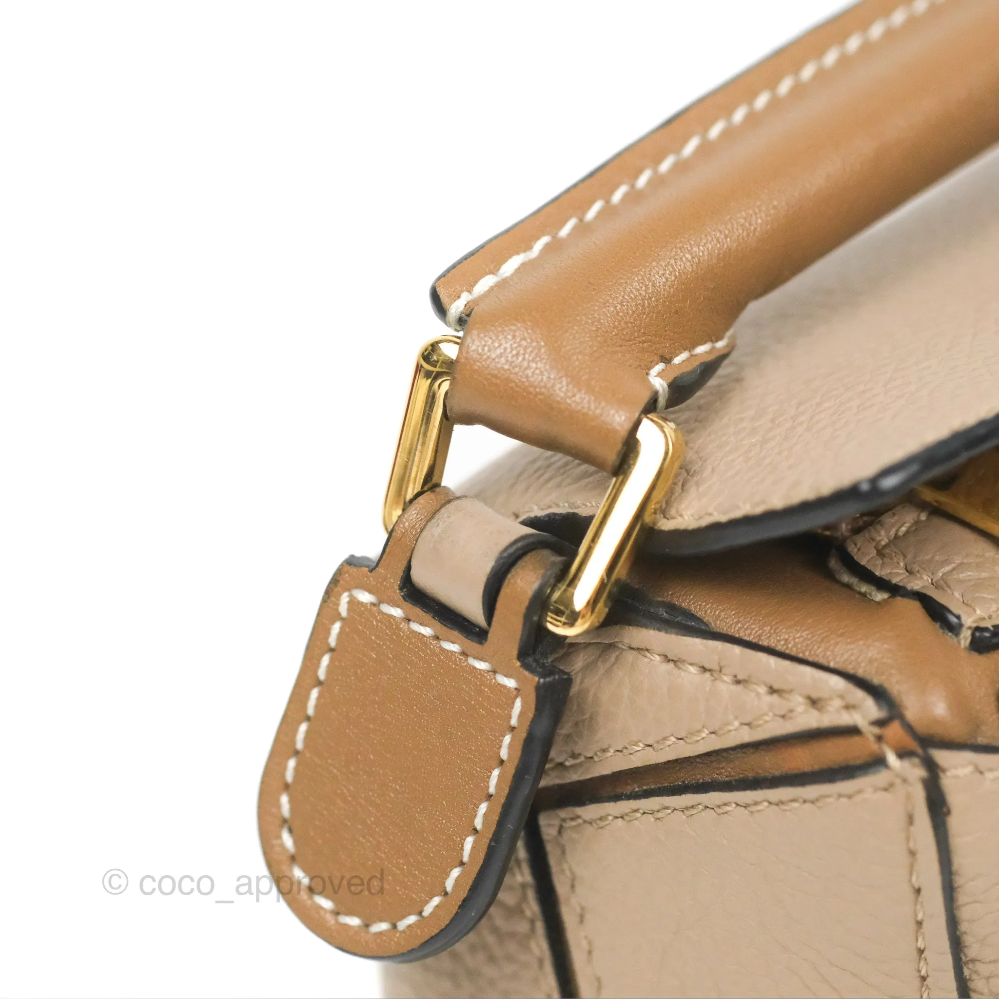 Loewe Mini Puzzle Bag Taupe Calfskin