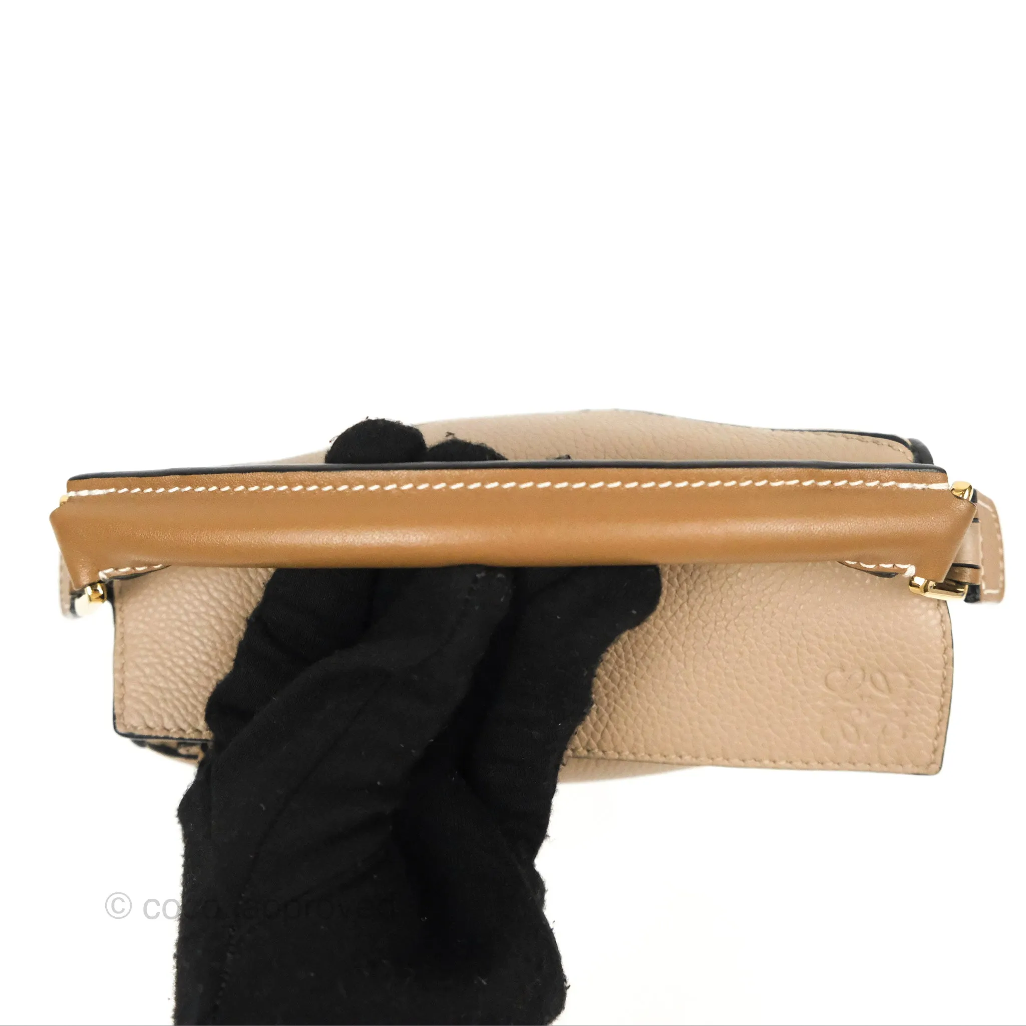 Loewe Mini Puzzle Bag Taupe Calfskin