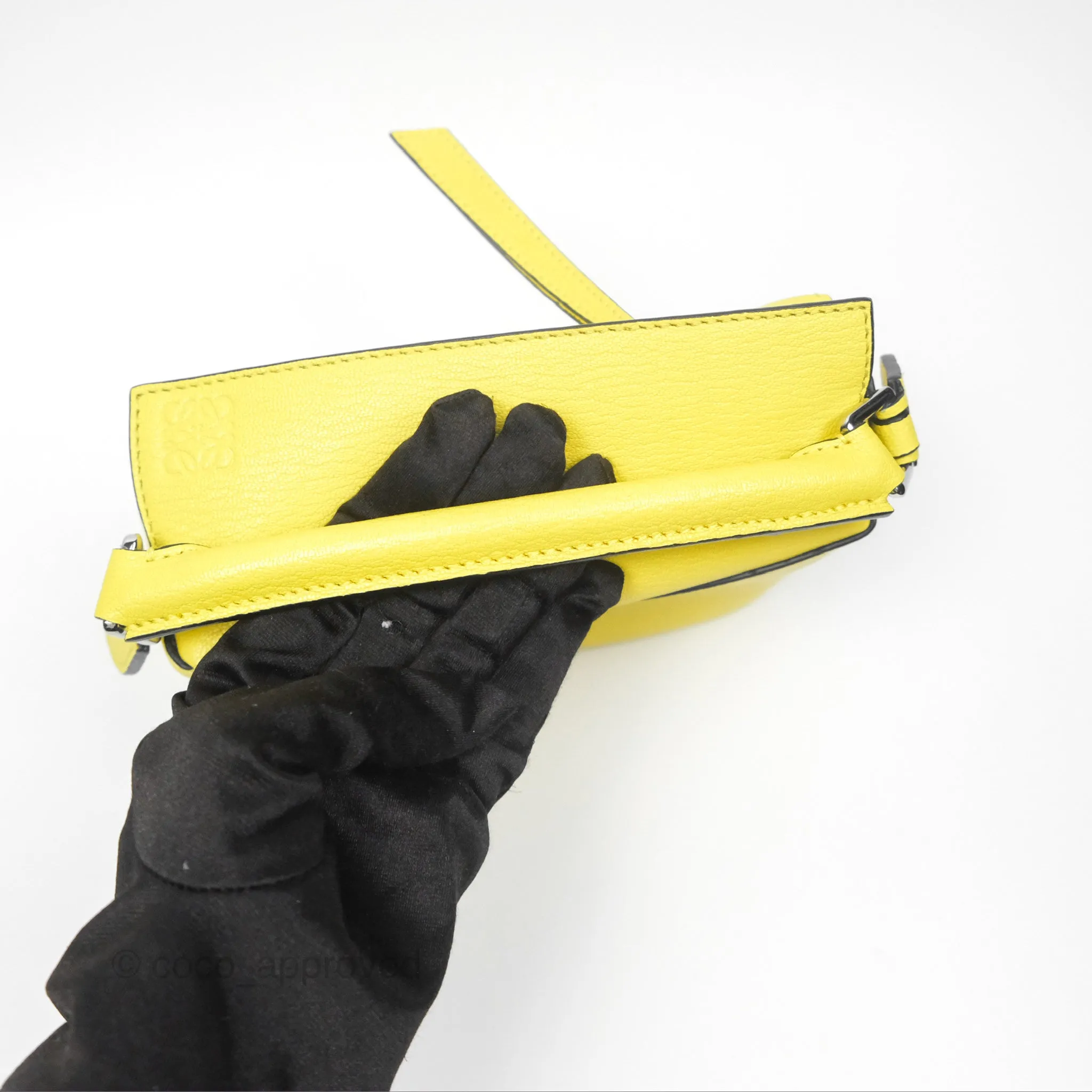 Loewe Mini Puzzle Edge Bag Yellow Calfskin