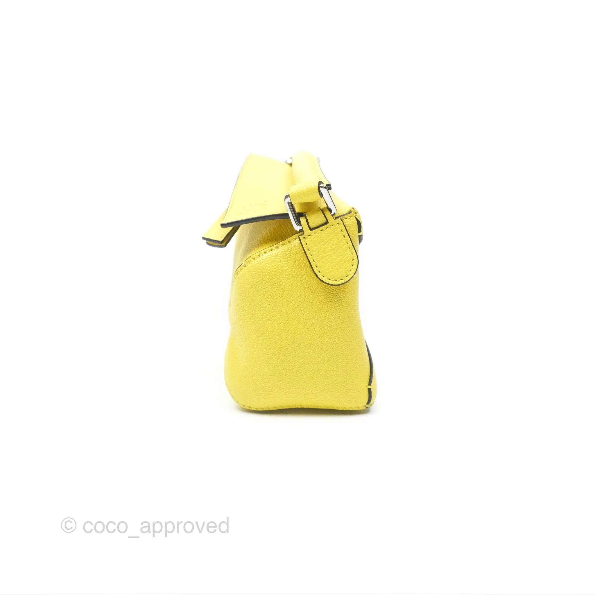 Loewe Mini Puzzle Edge Bag Yellow Calfskin