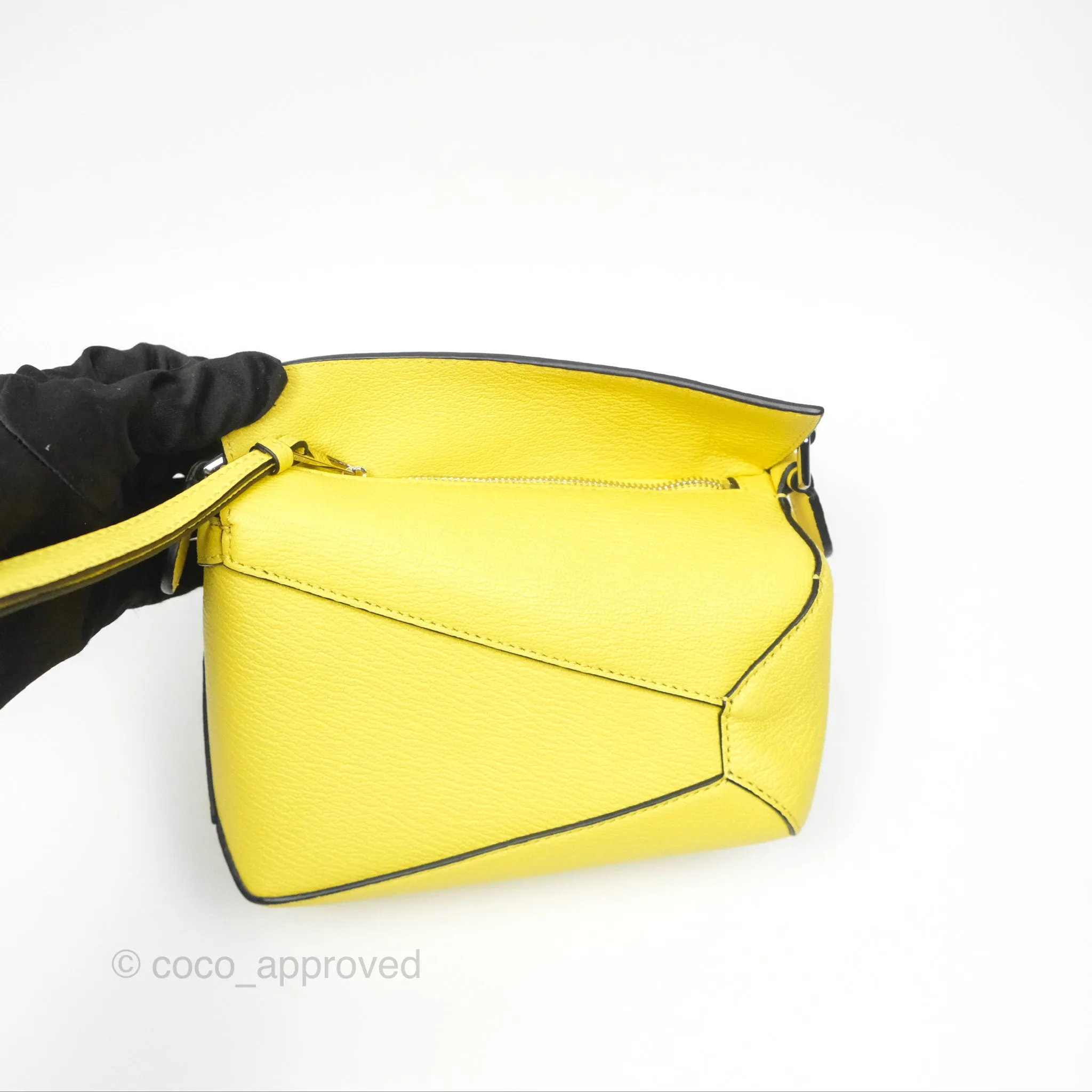 Loewe Mini Puzzle Edge Bag Yellow Calfskin