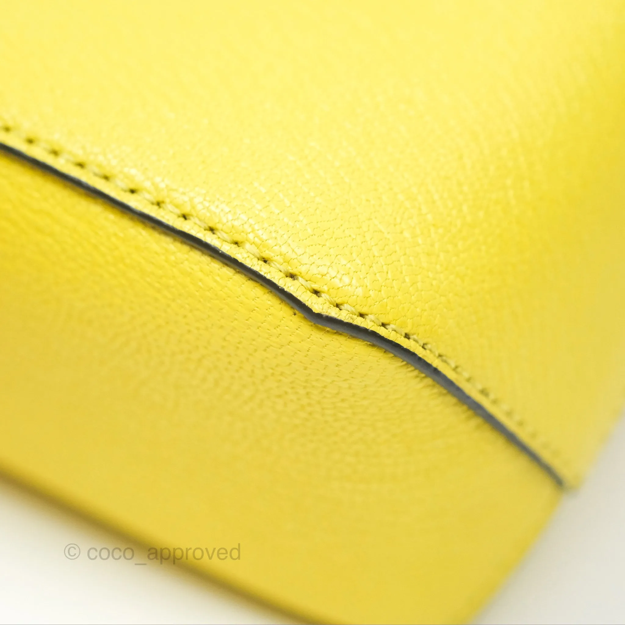 Loewe Mini Puzzle Edge Bag Yellow Calfskin