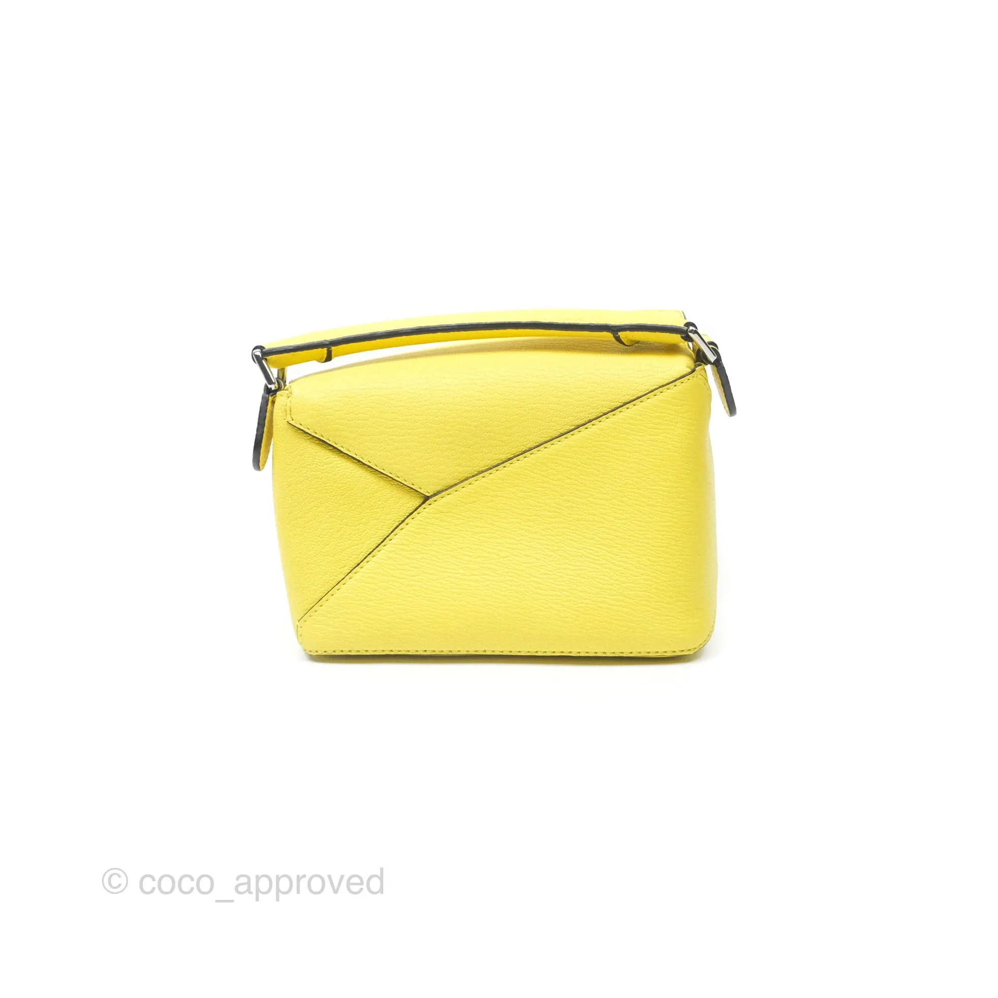 Loewe Mini Puzzle Edge Bag Yellow Calfskin