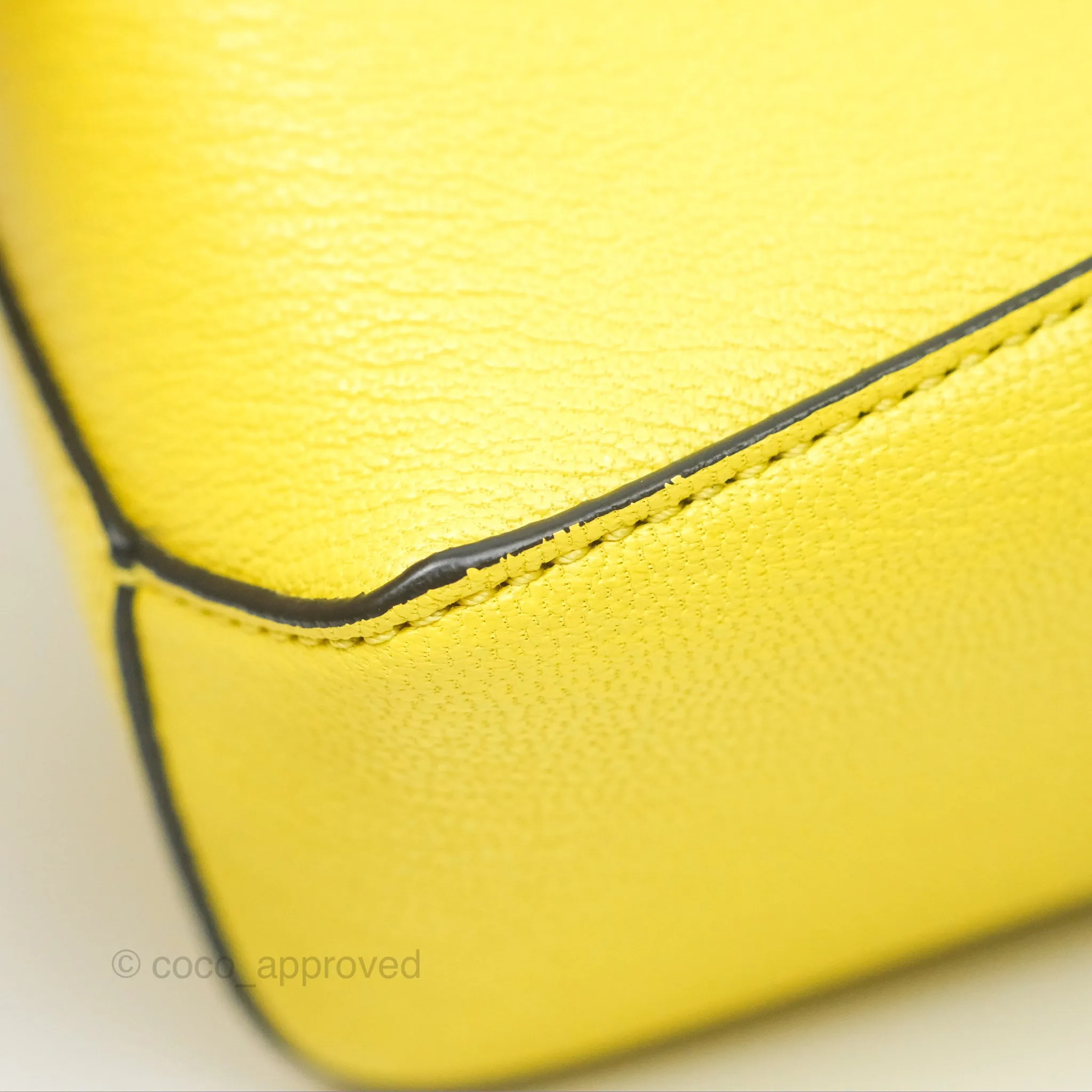 Loewe Mini Puzzle Edge Bag Yellow Calfskin