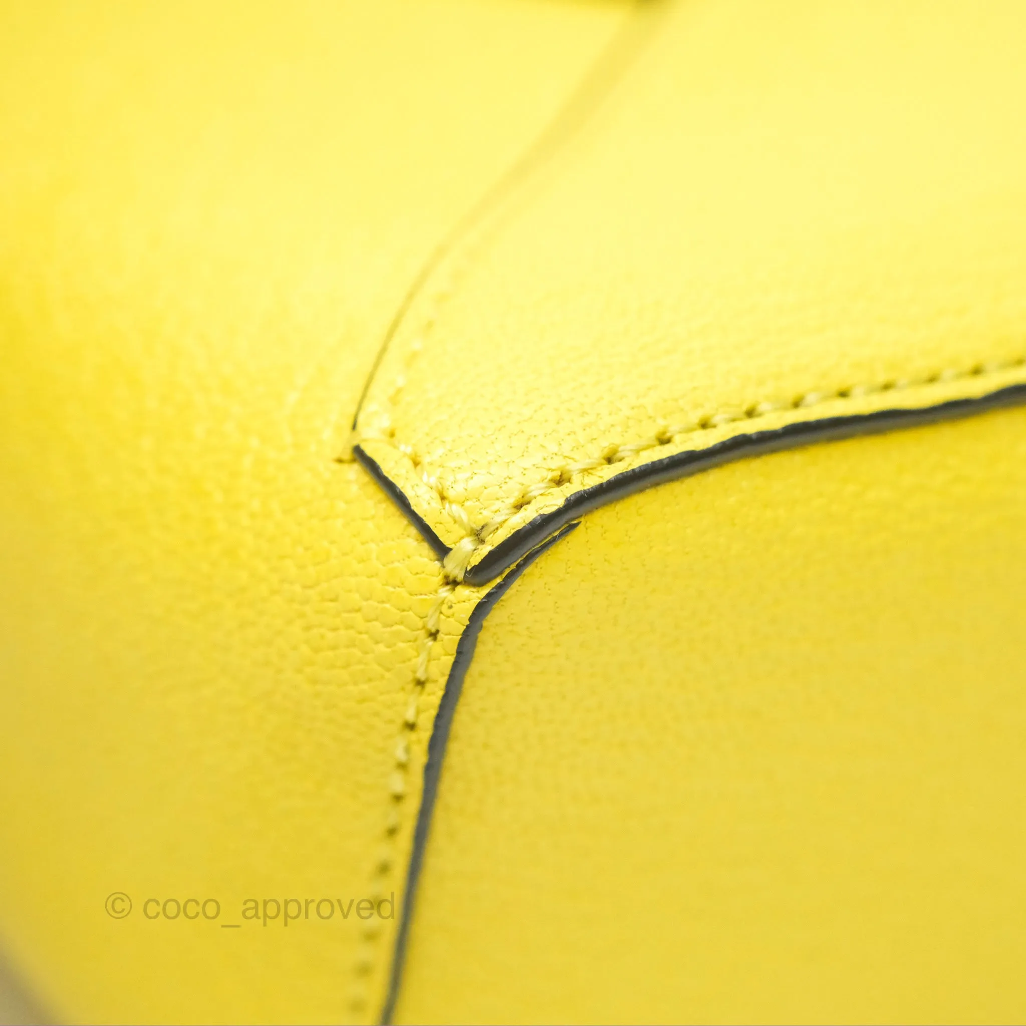 Loewe Mini Puzzle Edge Bag Yellow Calfskin
