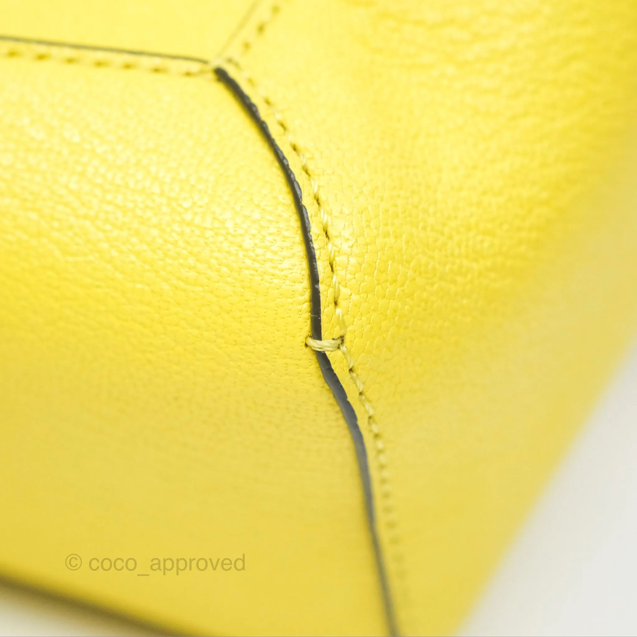 Loewe Mini Puzzle Edge Bag Yellow Calfskin