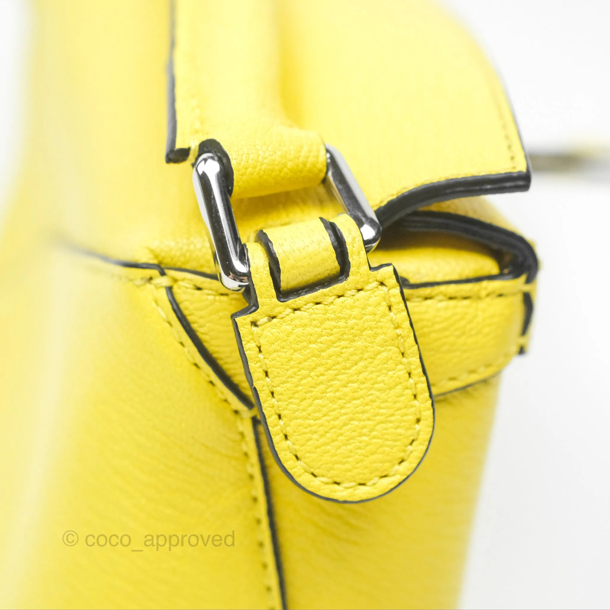 Loewe Mini Puzzle Edge Bag Yellow Calfskin