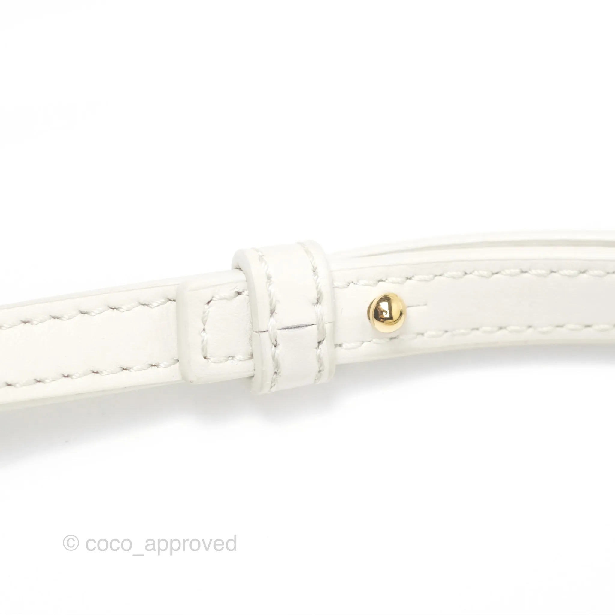Loewe Mini Puzzle Fold Tote In Shiny Calfskin Soft White/ Paper Craft