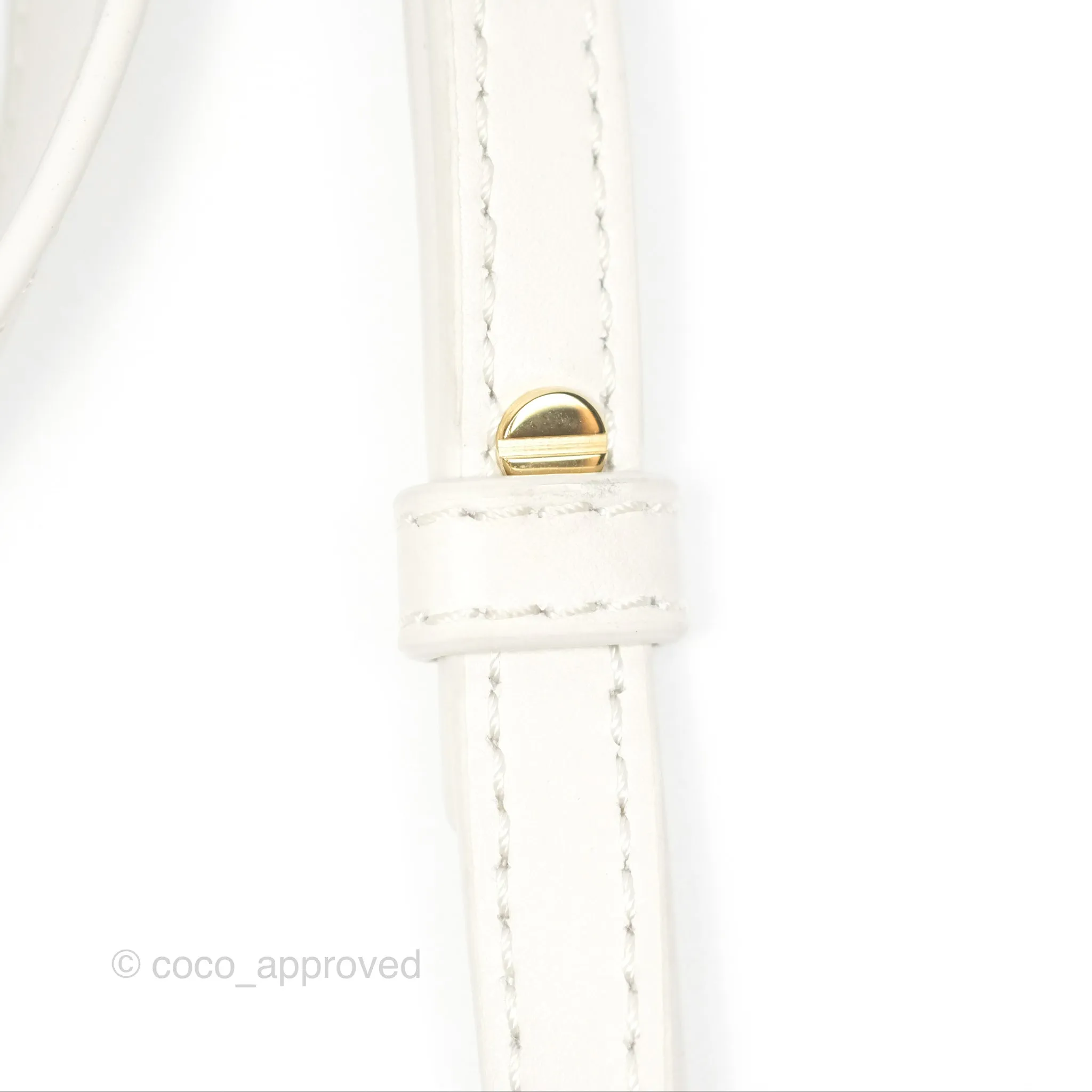 Loewe Mini Puzzle Fold Tote In Shiny Calfskin Soft White/ Paper Craft