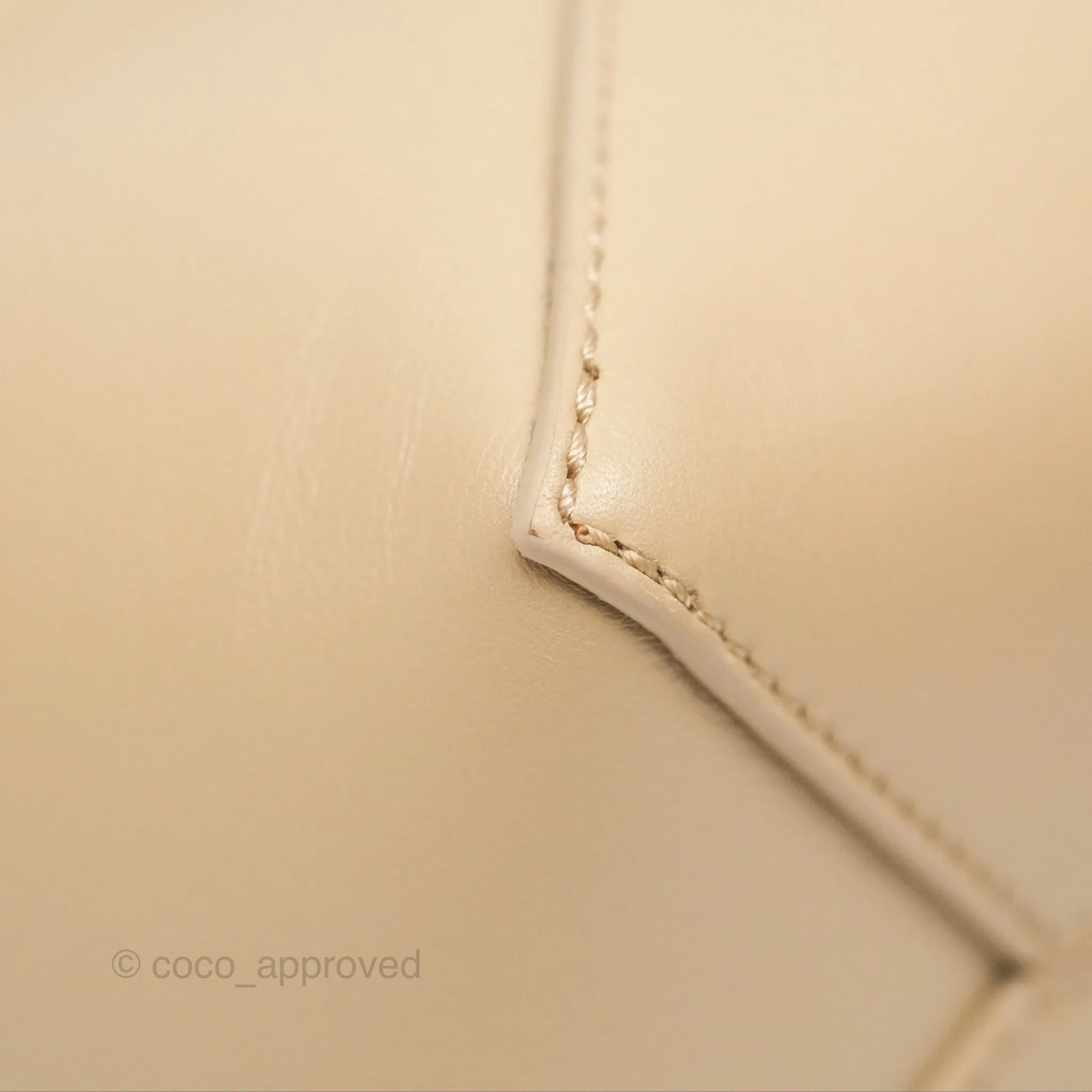 Loewe Mini Puzzle Fold Tote In Shiny Calfskin Soft White/ Paper Craft