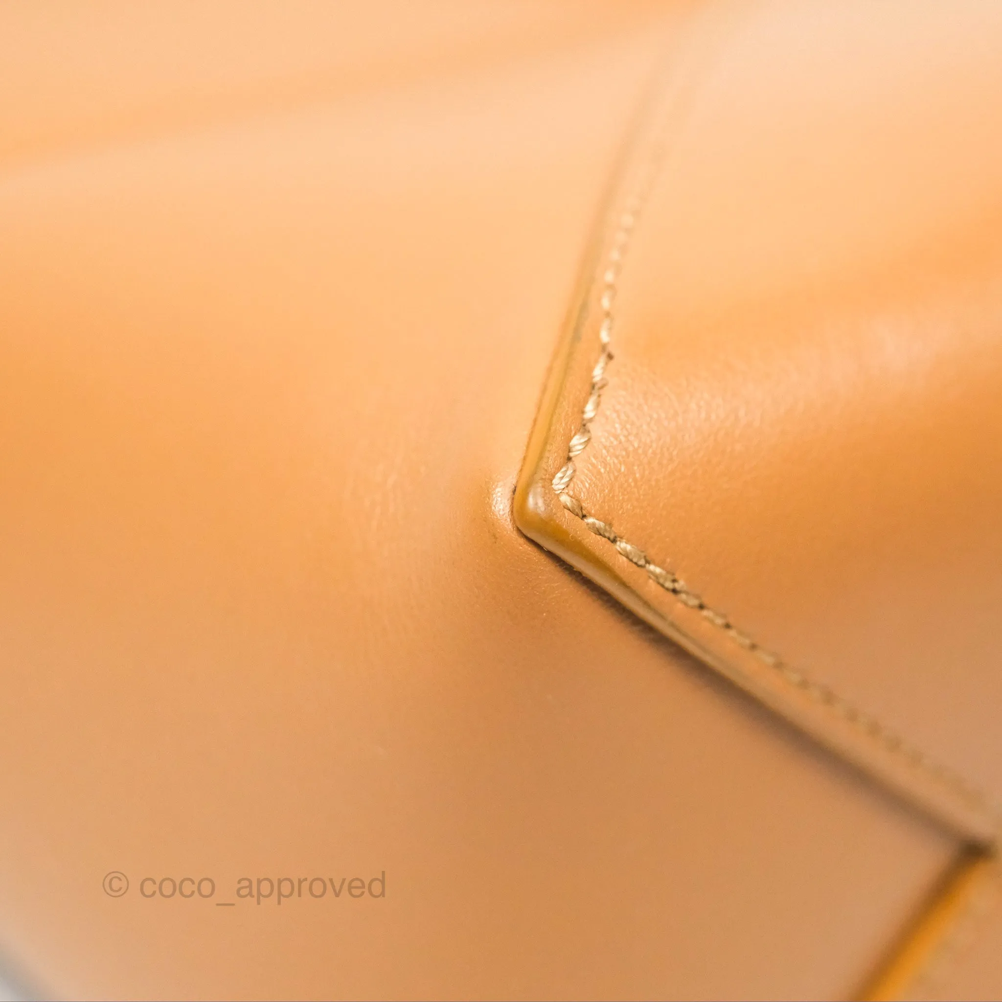 Loewe Mini Puzzle Fold Tote In Shiny Calfskin Warm Desert