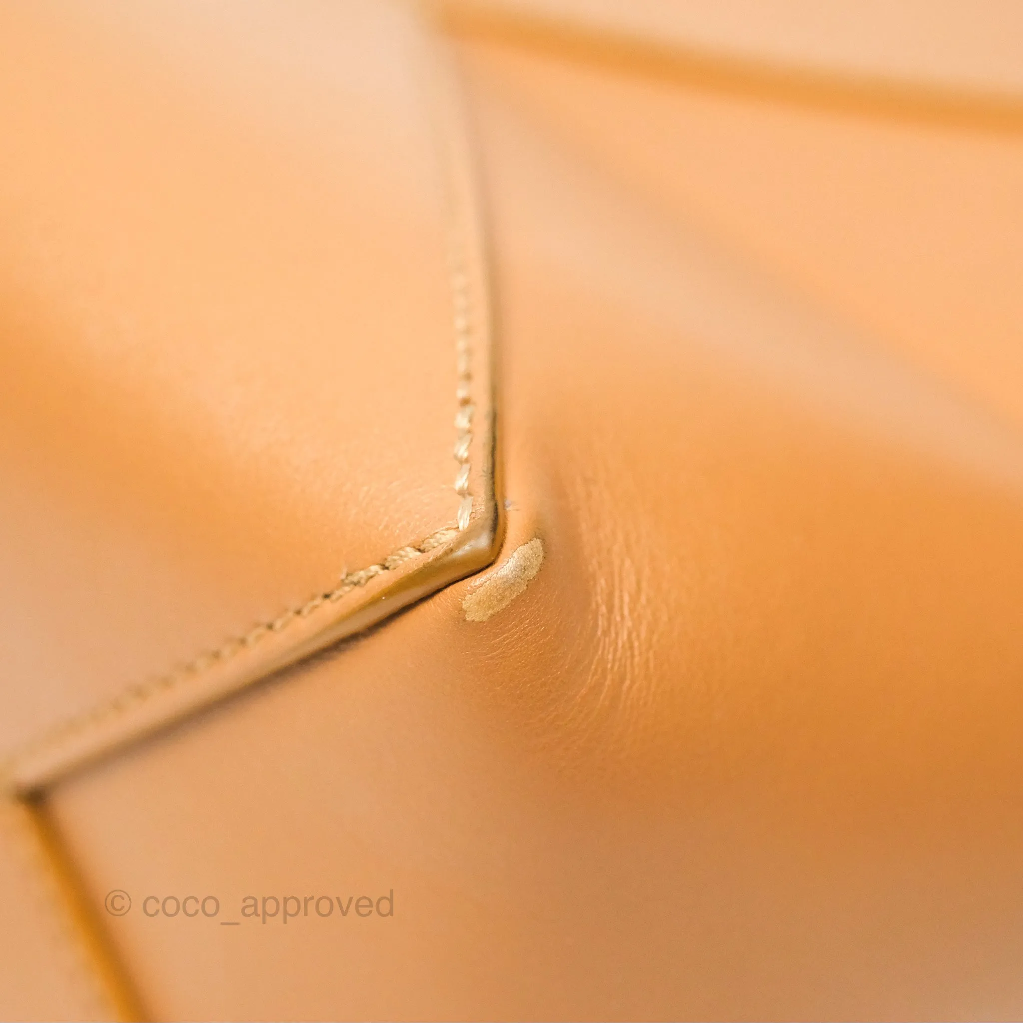 Loewe Mini Puzzle Fold Tote In Shiny Calfskin Warm Desert