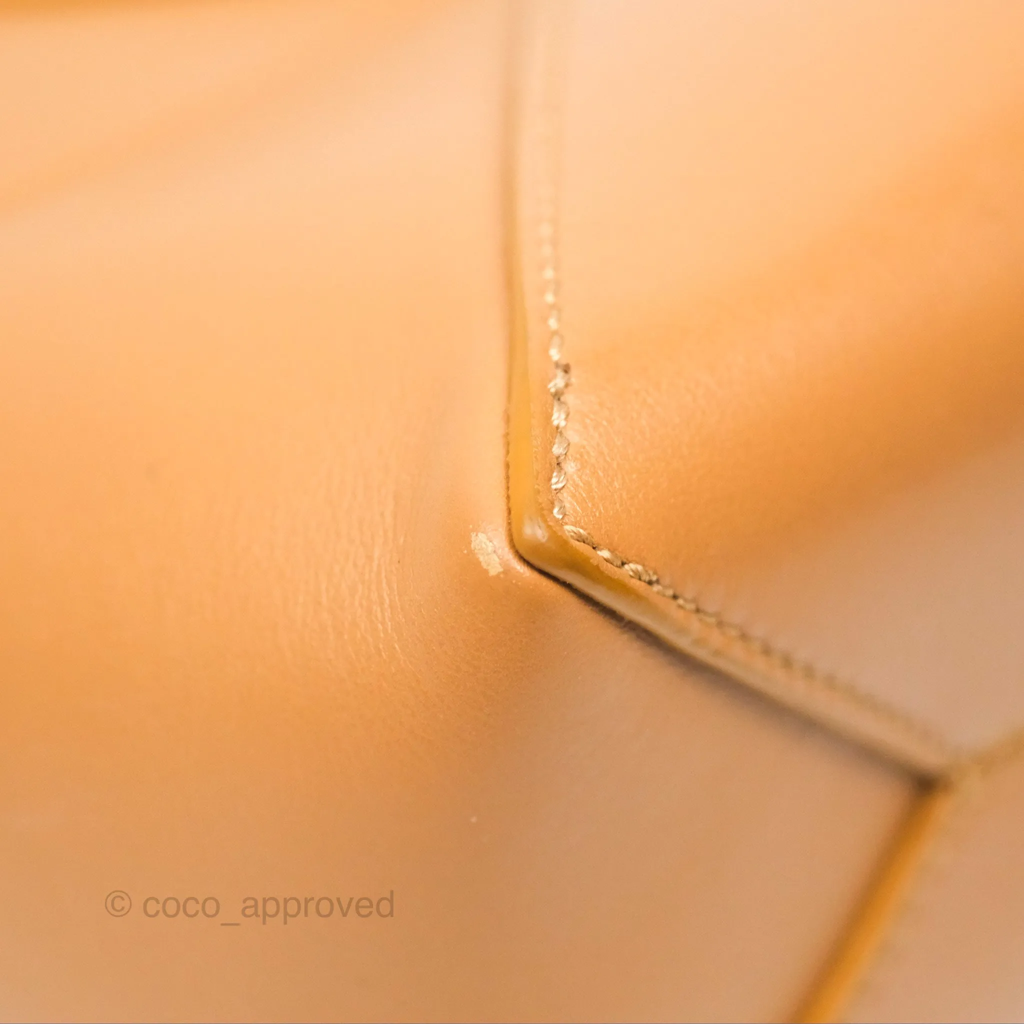 Loewe Mini Puzzle Fold Tote In Shiny Calfskin Warm Desert