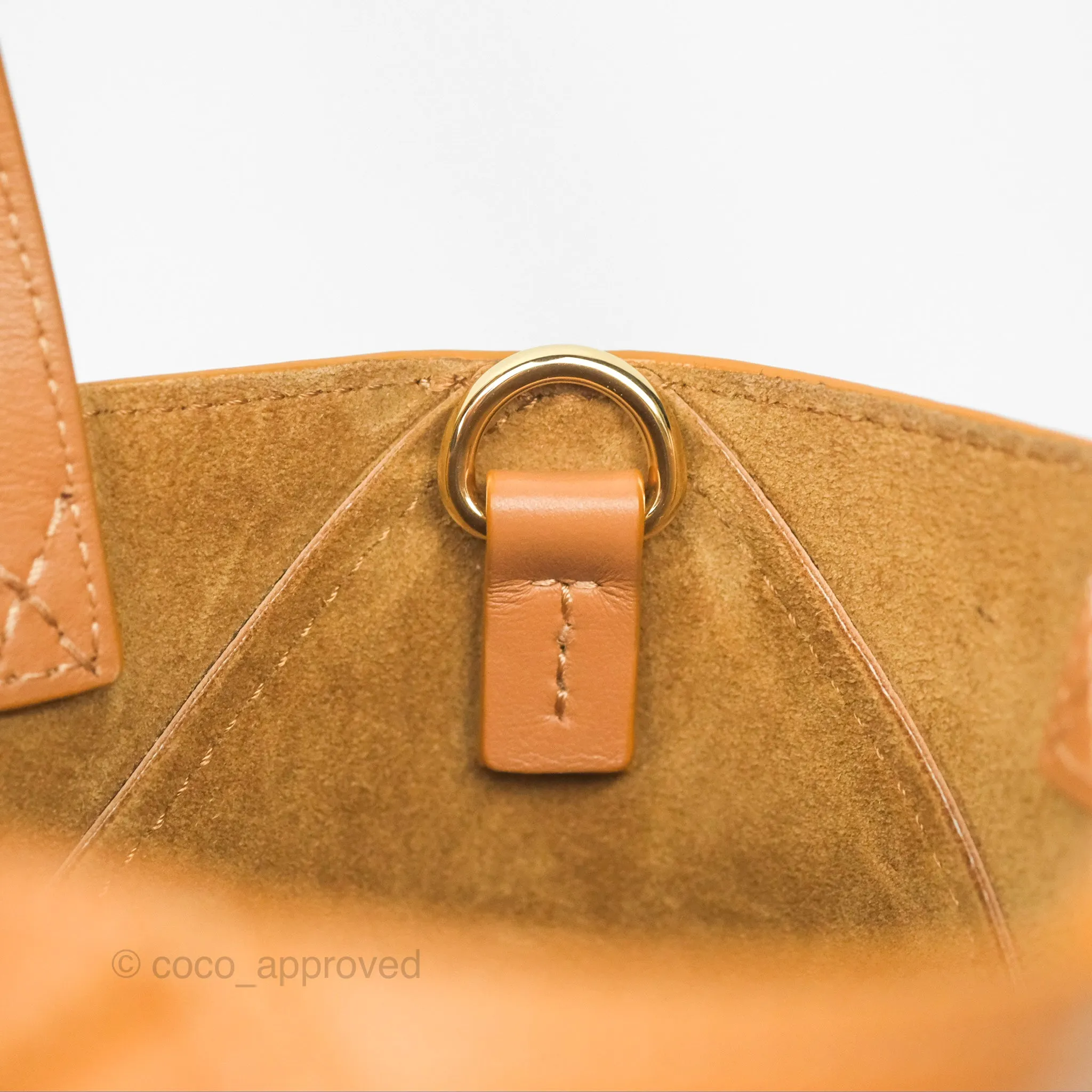 Loewe Mini Puzzle Fold Tote In Shiny Calfskin Warm Desert