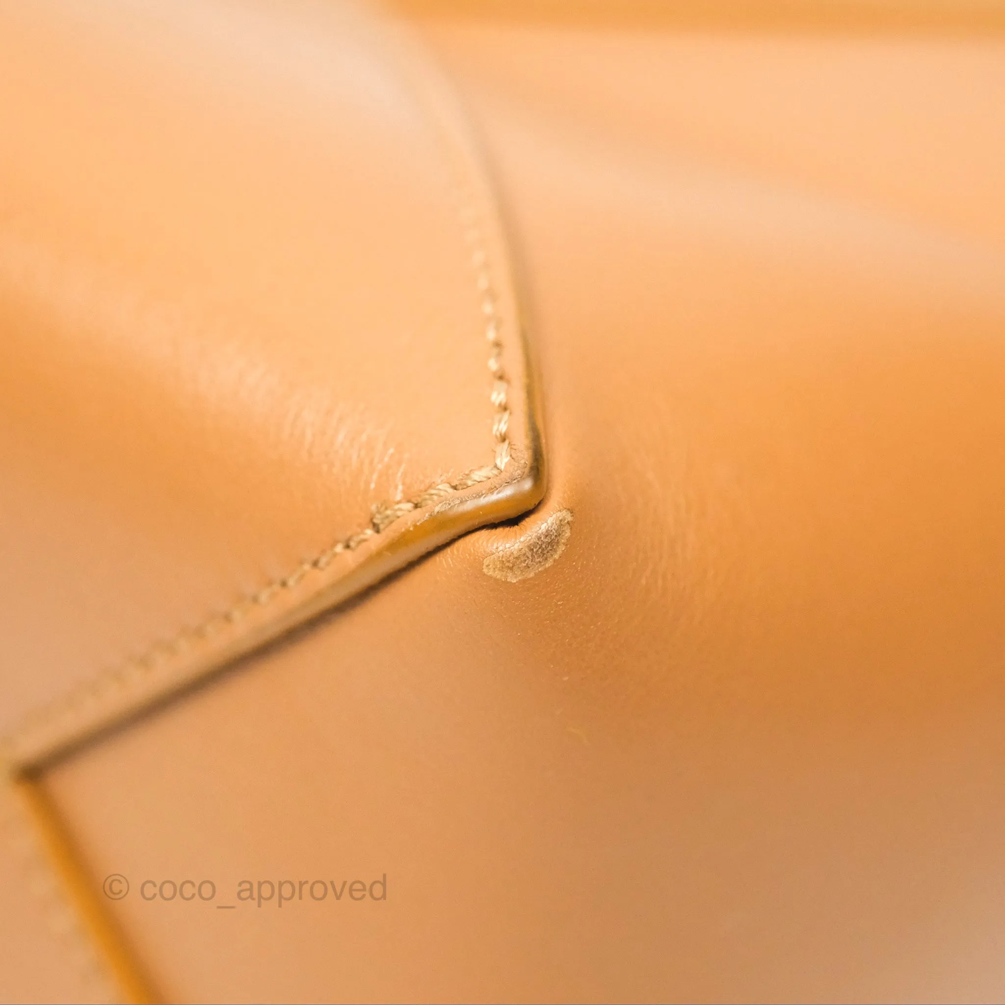 Loewe Mini Puzzle Fold Tote In Shiny Calfskin Warm Desert