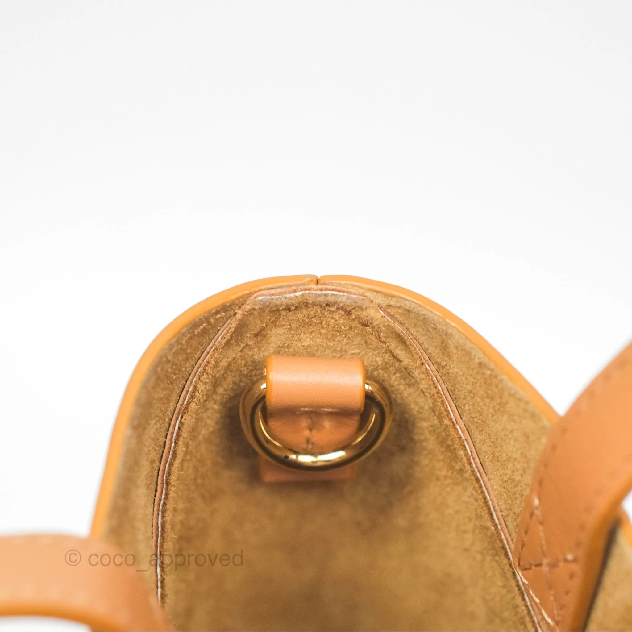 Loewe Mini Puzzle Fold Tote In Shiny Calfskin Warm Desert
