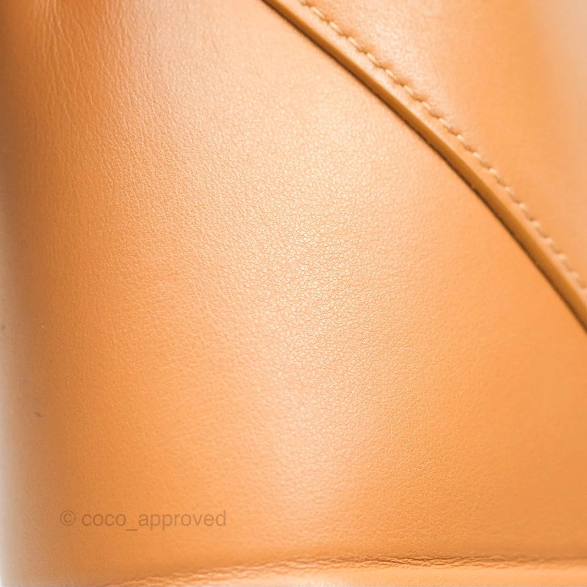 Loewe Mini Puzzle Fold Tote In Shiny Calfskin Warm Desert