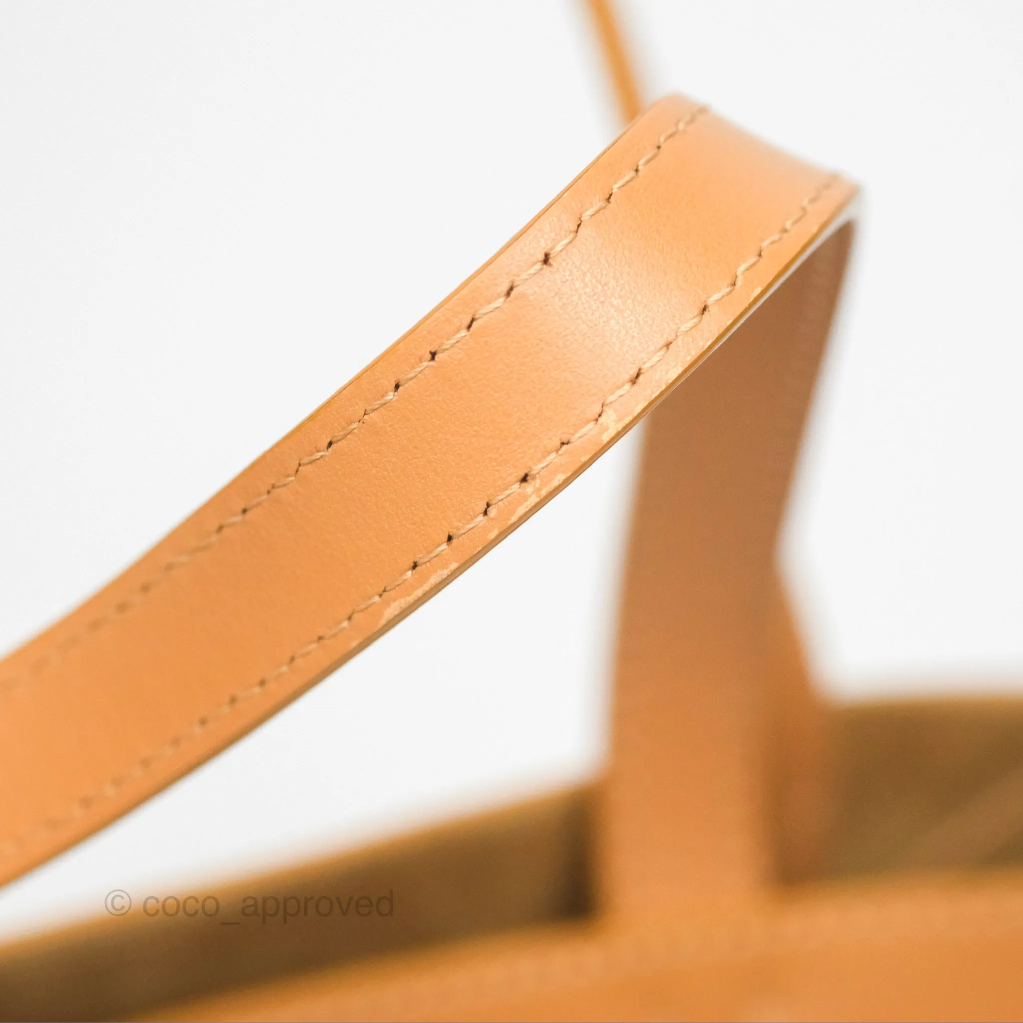 Loewe Mini Puzzle Fold Tote In Shiny Calfskin Warm Desert