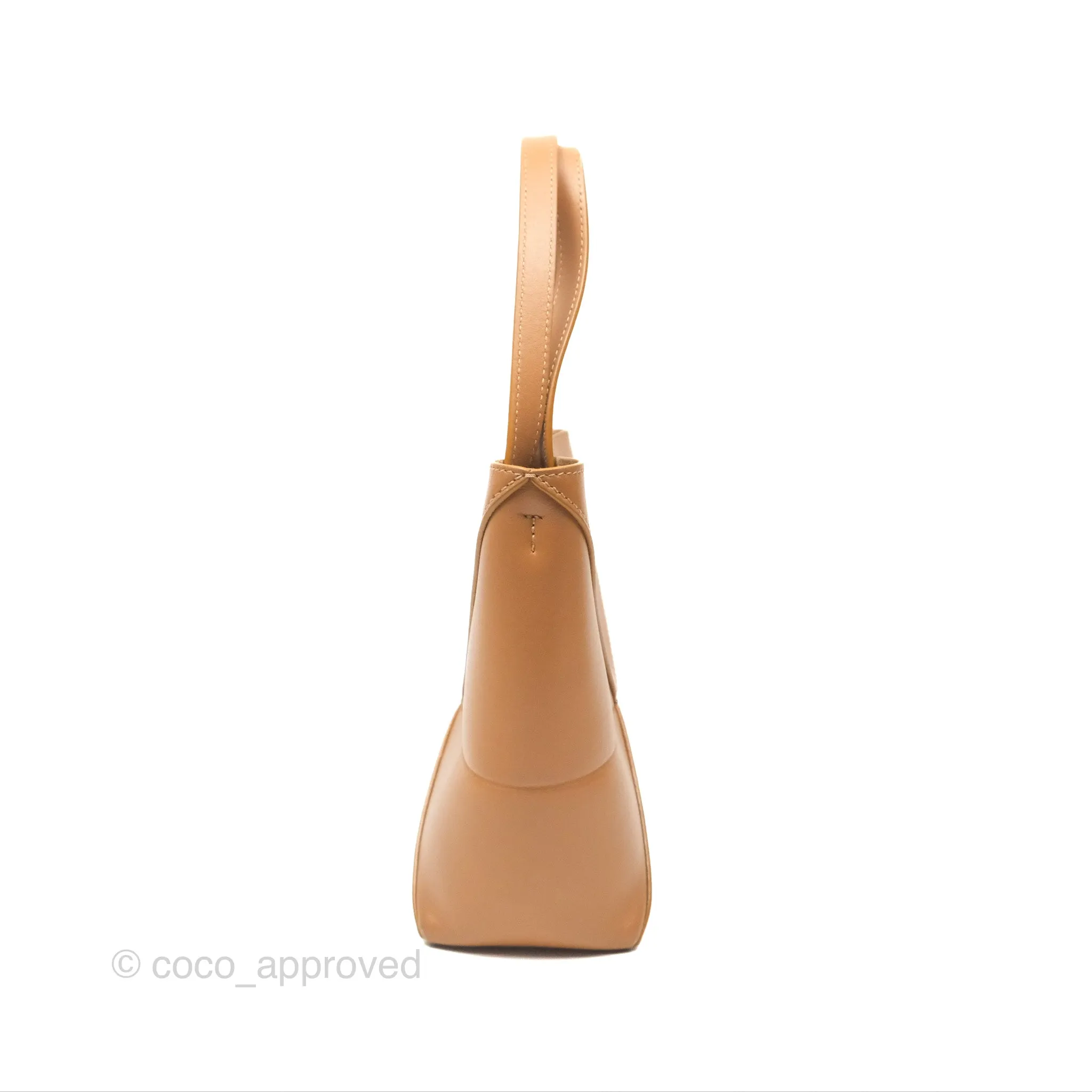 Loewe Mini Puzzle Fold Tote In Shiny Calfskin Warm Desert