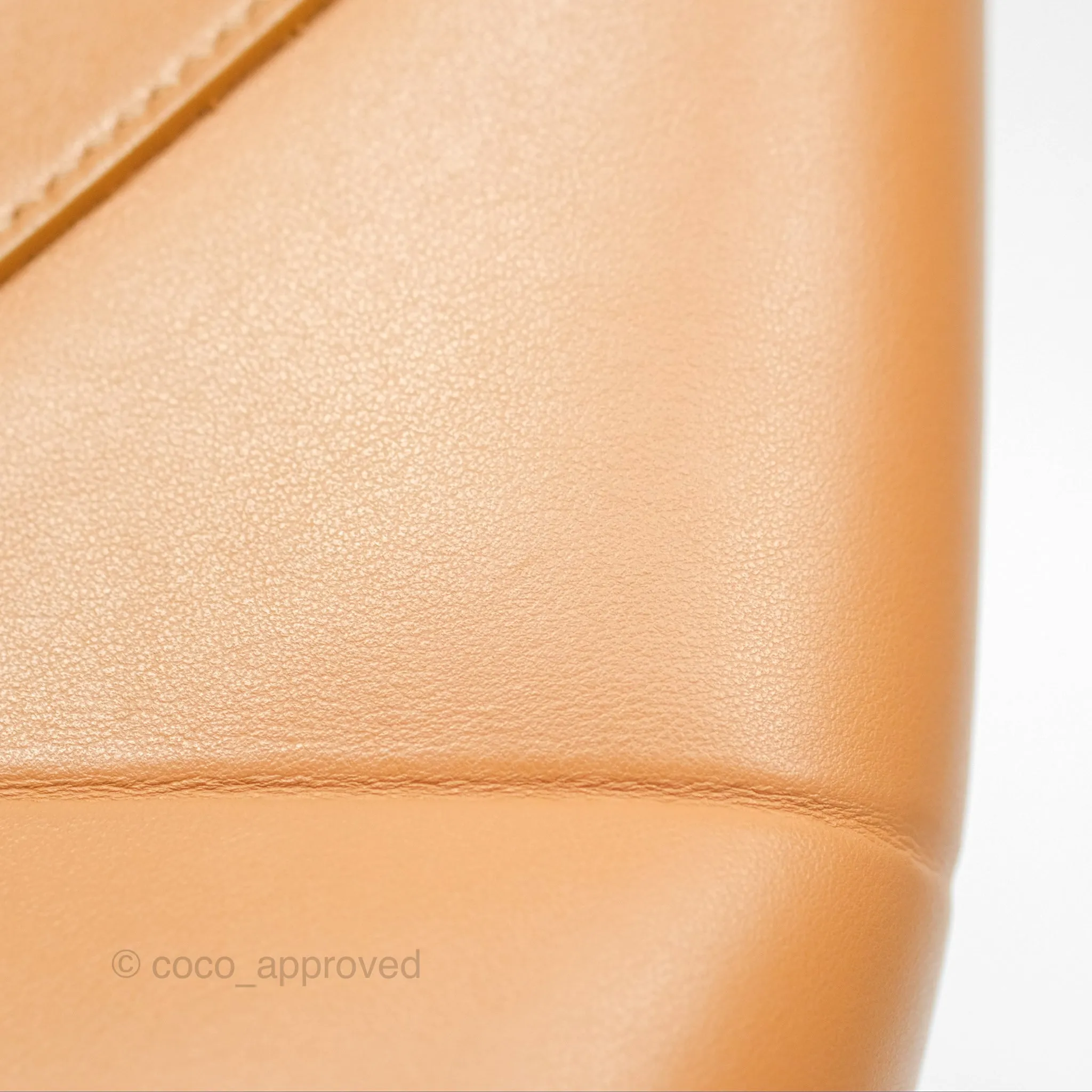 Loewe Mini Puzzle Fold Tote In Shiny Calfskin Warm Desert