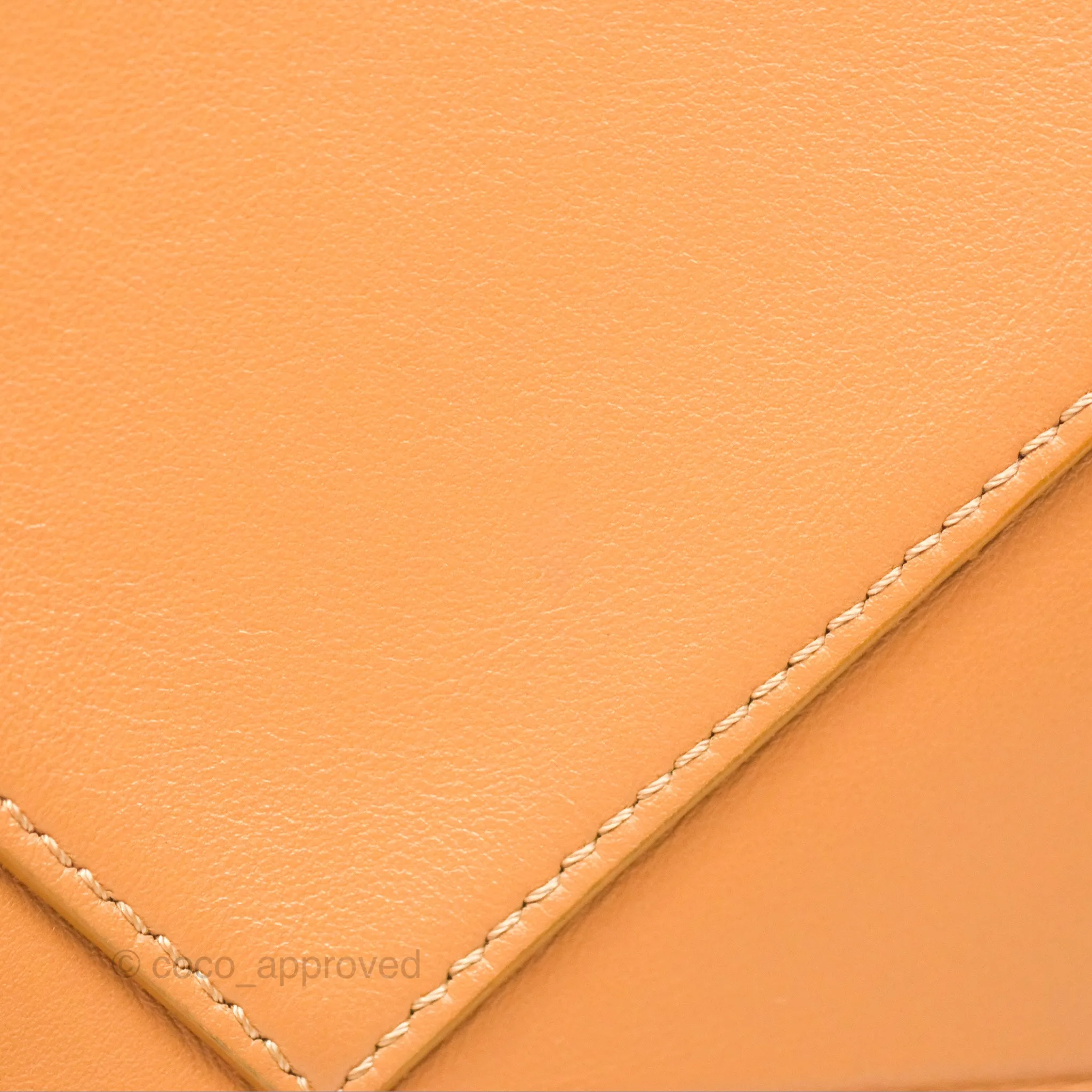 Loewe Mini Puzzle Fold Tote In Shiny Calfskin Warm Desert
