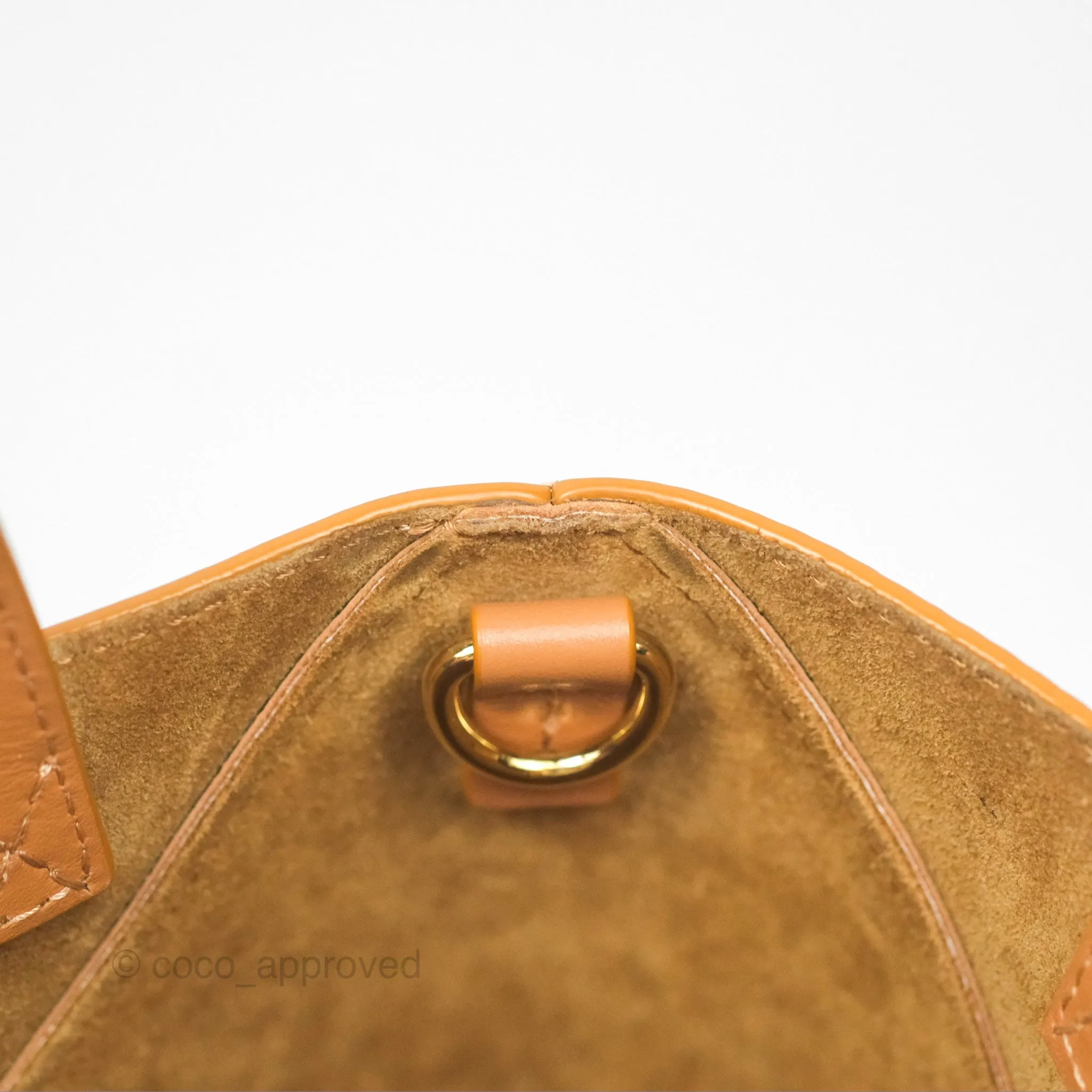 Loewe Mini Puzzle Fold Tote In Shiny Calfskin Warm Desert