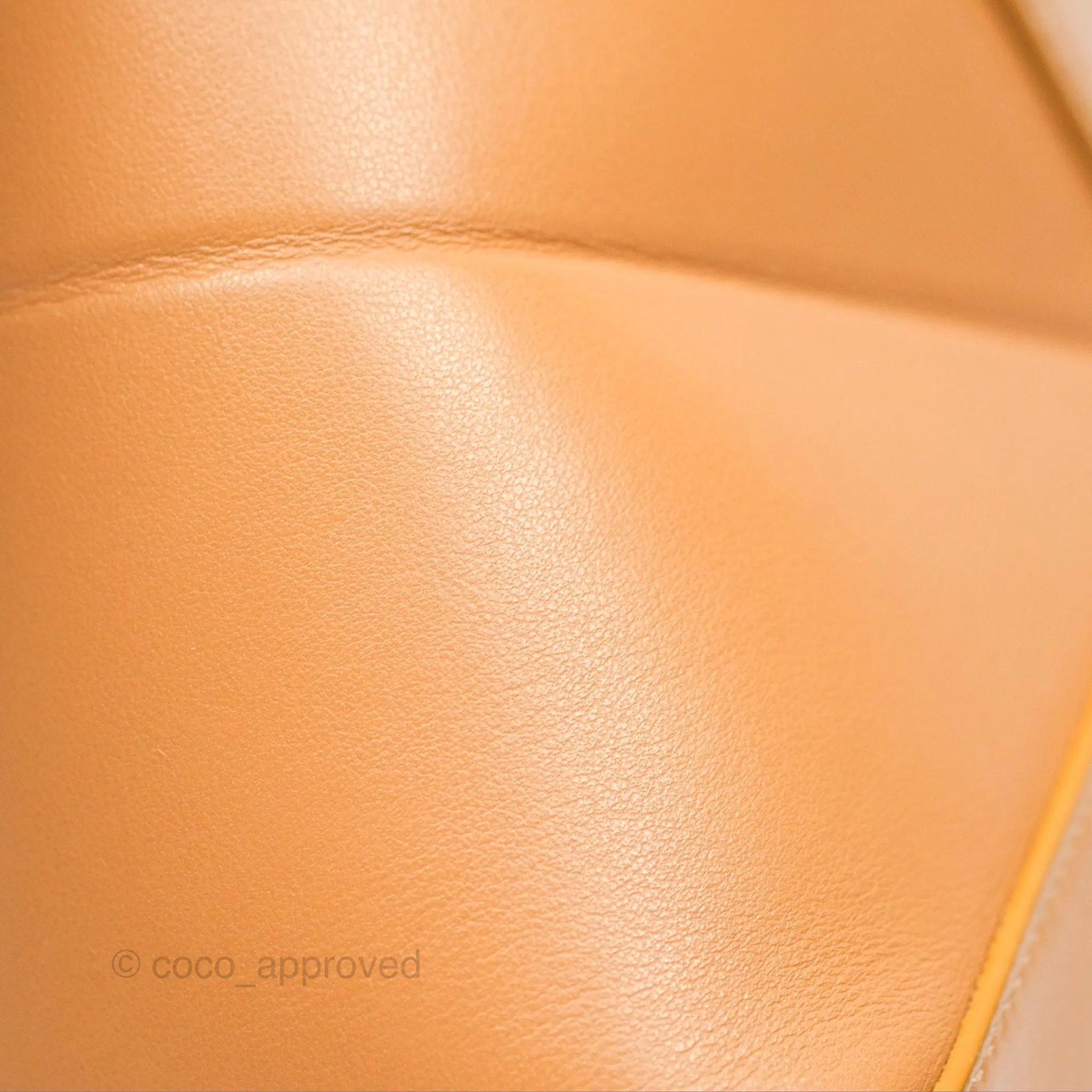 Loewe Mini Puzzle Fold Tote In Shiny Calfskin Warm Desert