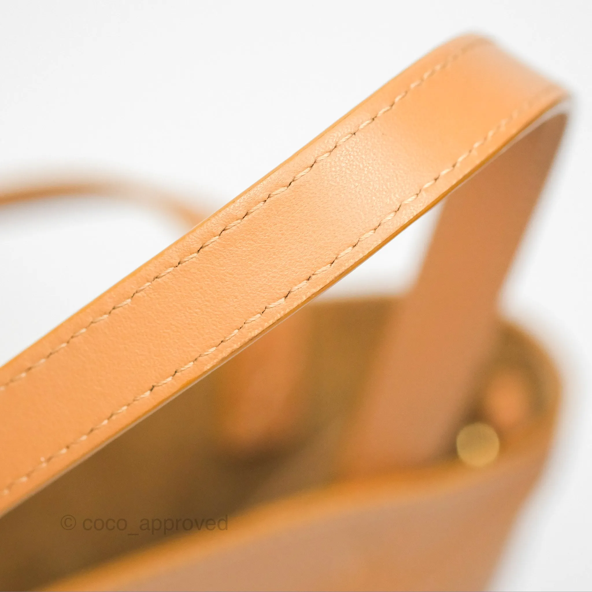 Loewe Mini Puzzle Fold Tote In Shiny Calfskin Warm Desert