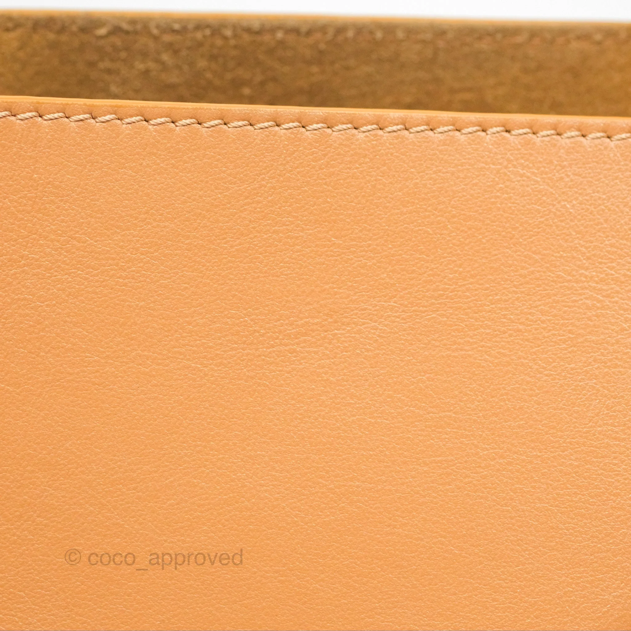 Loewe Mini Puzzle Fold Tote In Shiny Calfskin Warm Desert